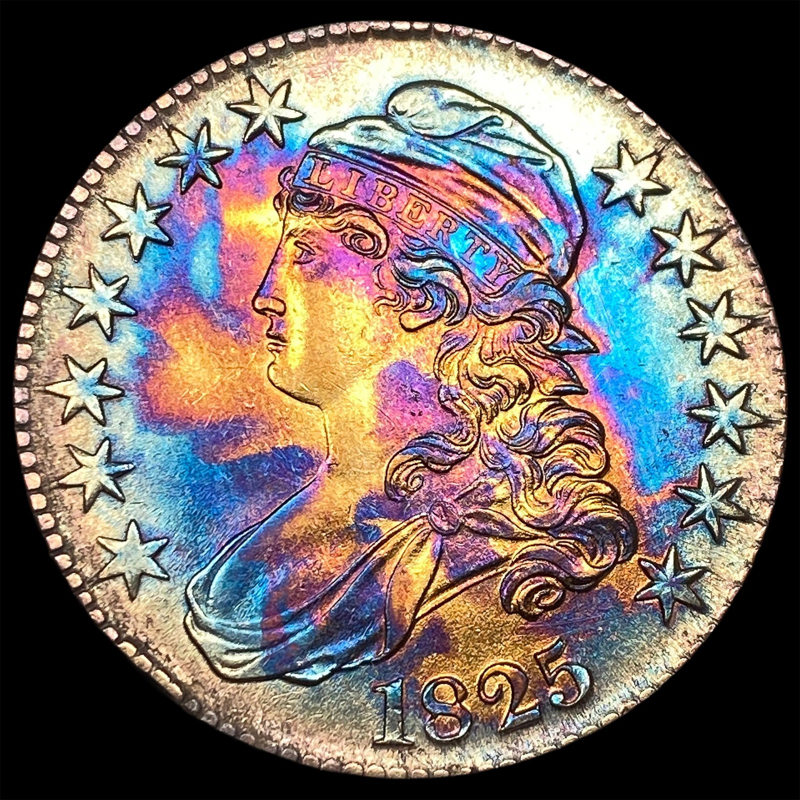 1825 Capped Bust Half Dollar CLOSELY UNCIRCULATED (1 of 2)