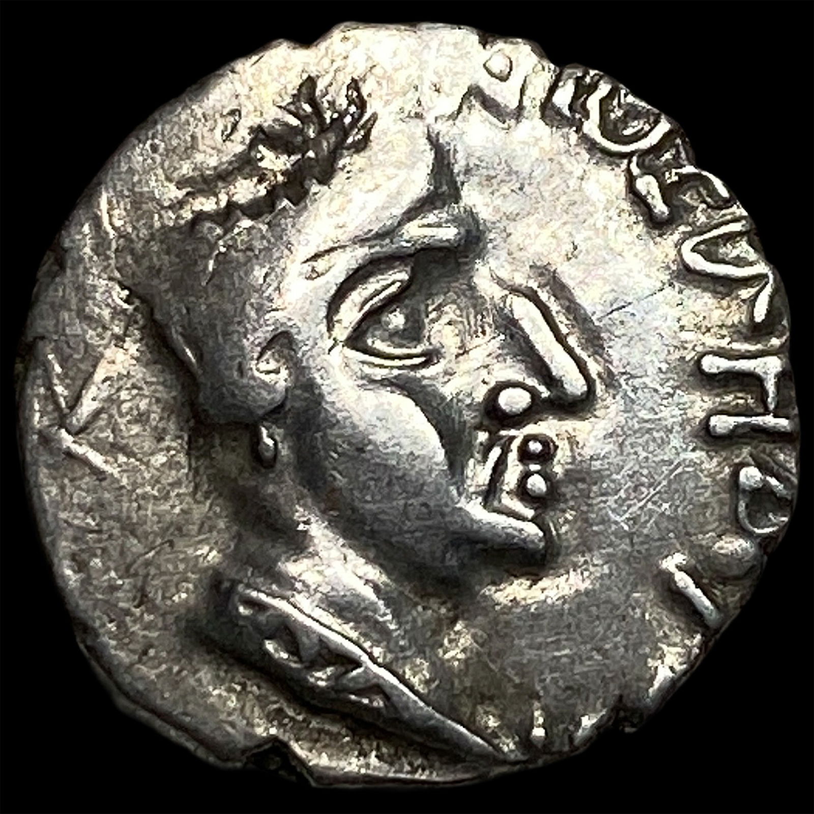 Ancient Indian Nahapana 78-40 BC Silver Drachm CLOSELY UNCIRCULATED (1 of 2)