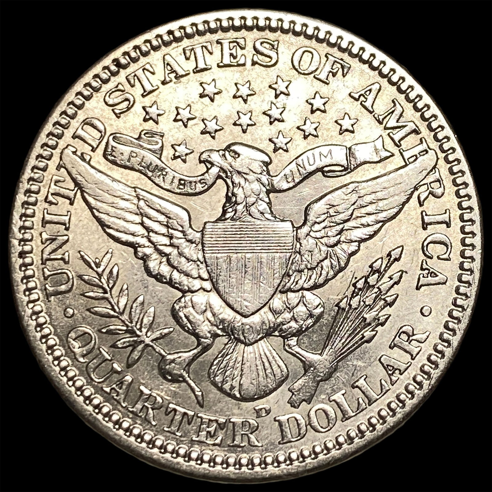 1908 Barber Silver Quarter CLOSELY UNCIRCULATED - 2