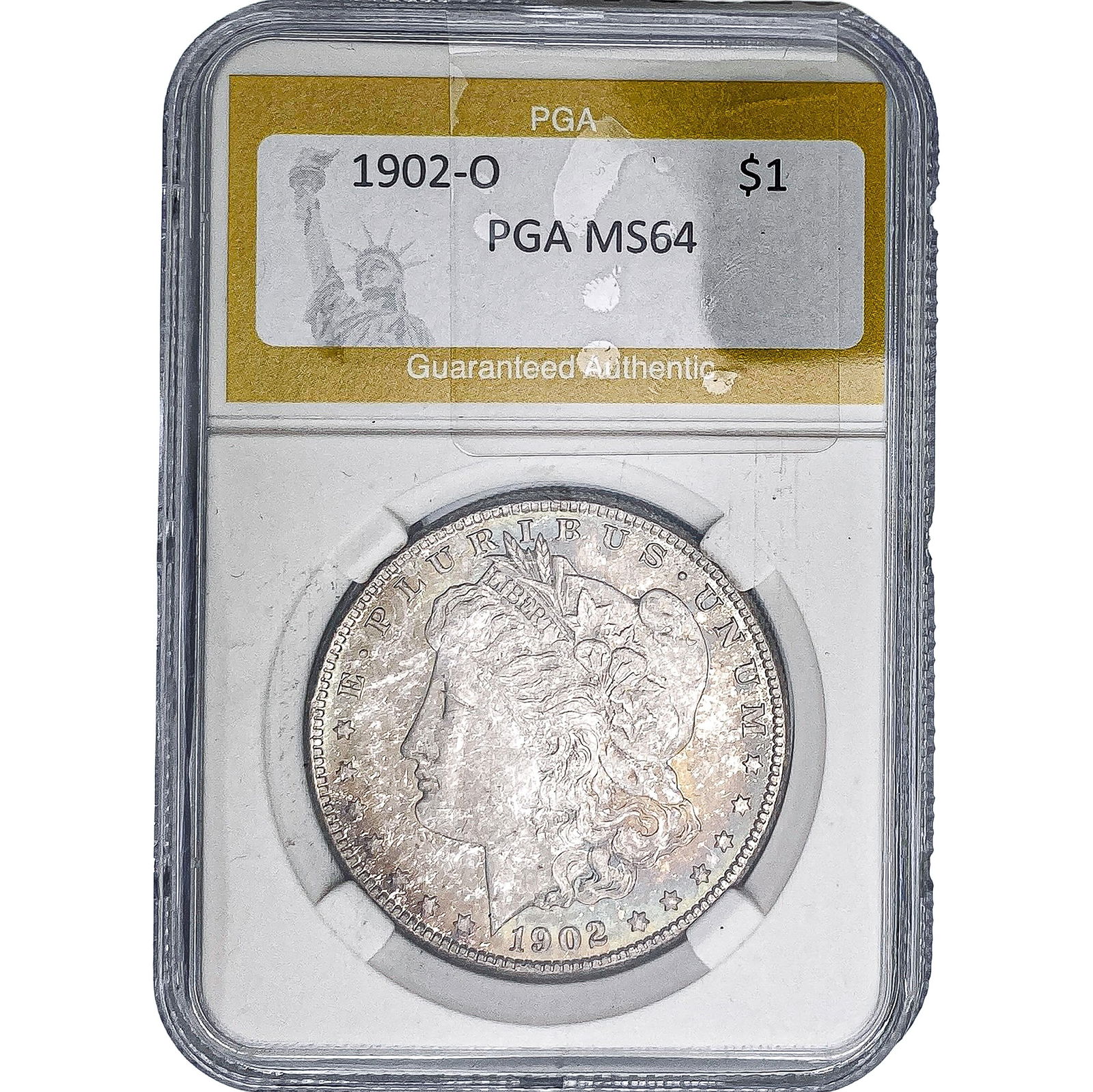 1902-O Morgan Silver Dollar PGA MS64: 1902-O Morgan Silver Dollar PGA MS64