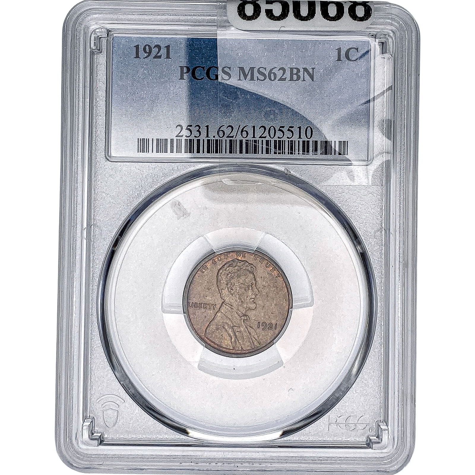 1921 Wheat Cent PCGS MS62 BN: 1921 Wheat Cent PCGS MS62 BN