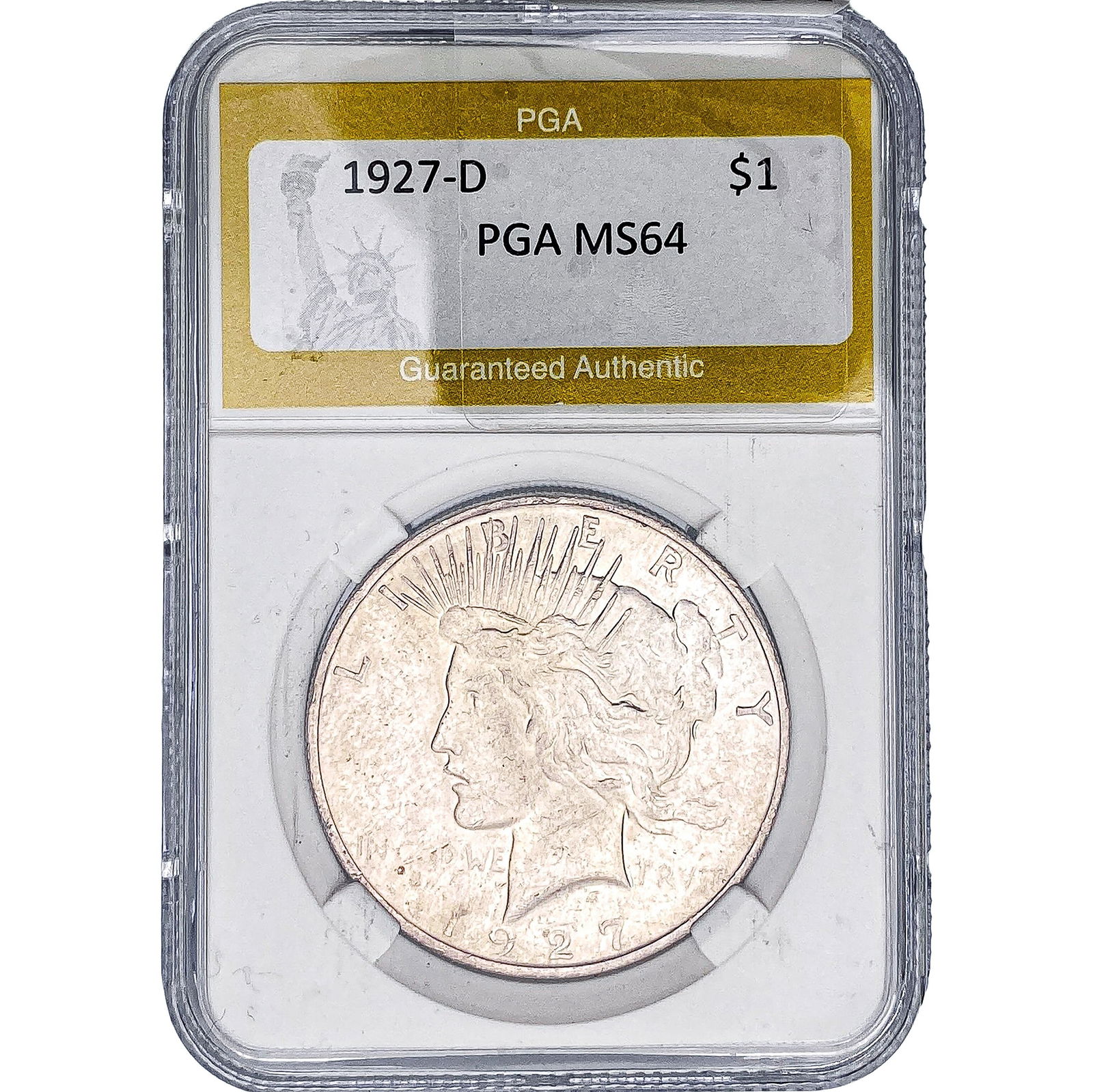 1927-D Silver Peace Dollar PGA MS64 (1 of 2)