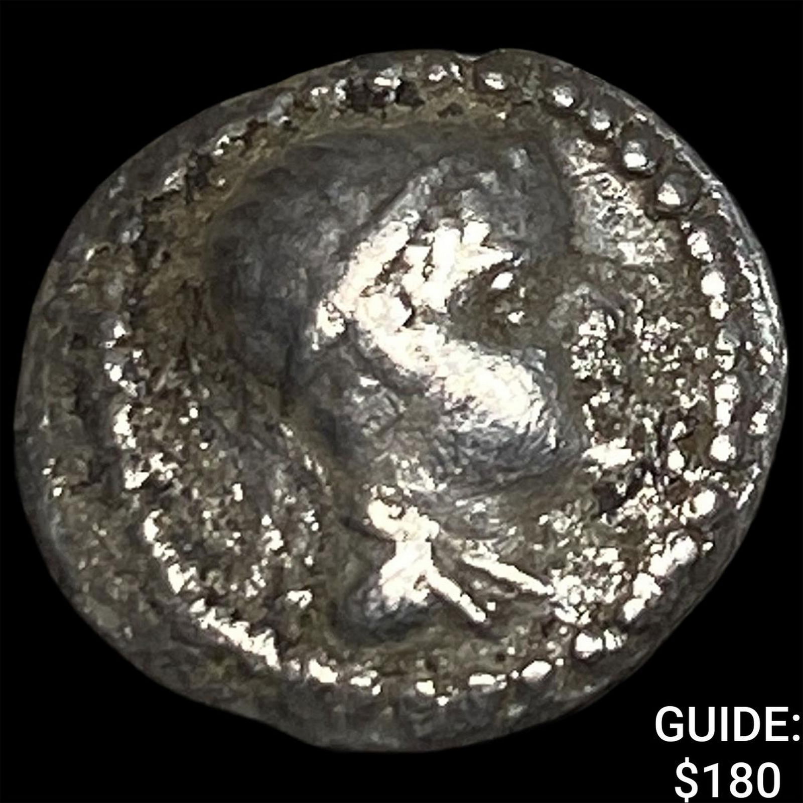 Greco-Bactria Eucratides I 171-145 BC Silver Obol NEARLY UNCIRCULATED: Greco-Bactria Eucratides I 171-145 BC Silver Obol NEARLY UNCIRCULATED