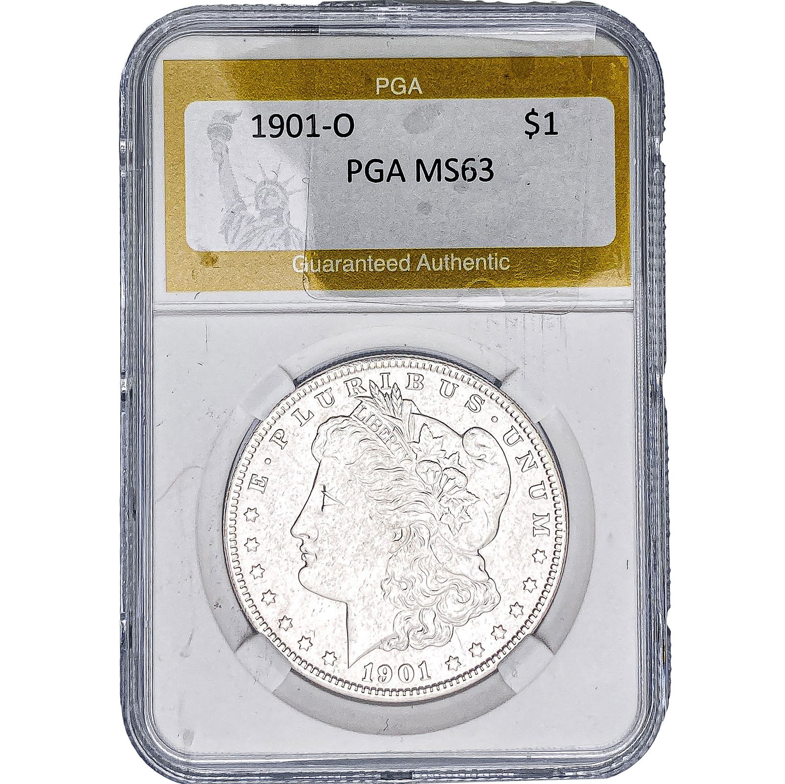1901-O Morgan Silver Dollar PGA MS63: 1901-O Morgan Silver Dollar PGA MS63