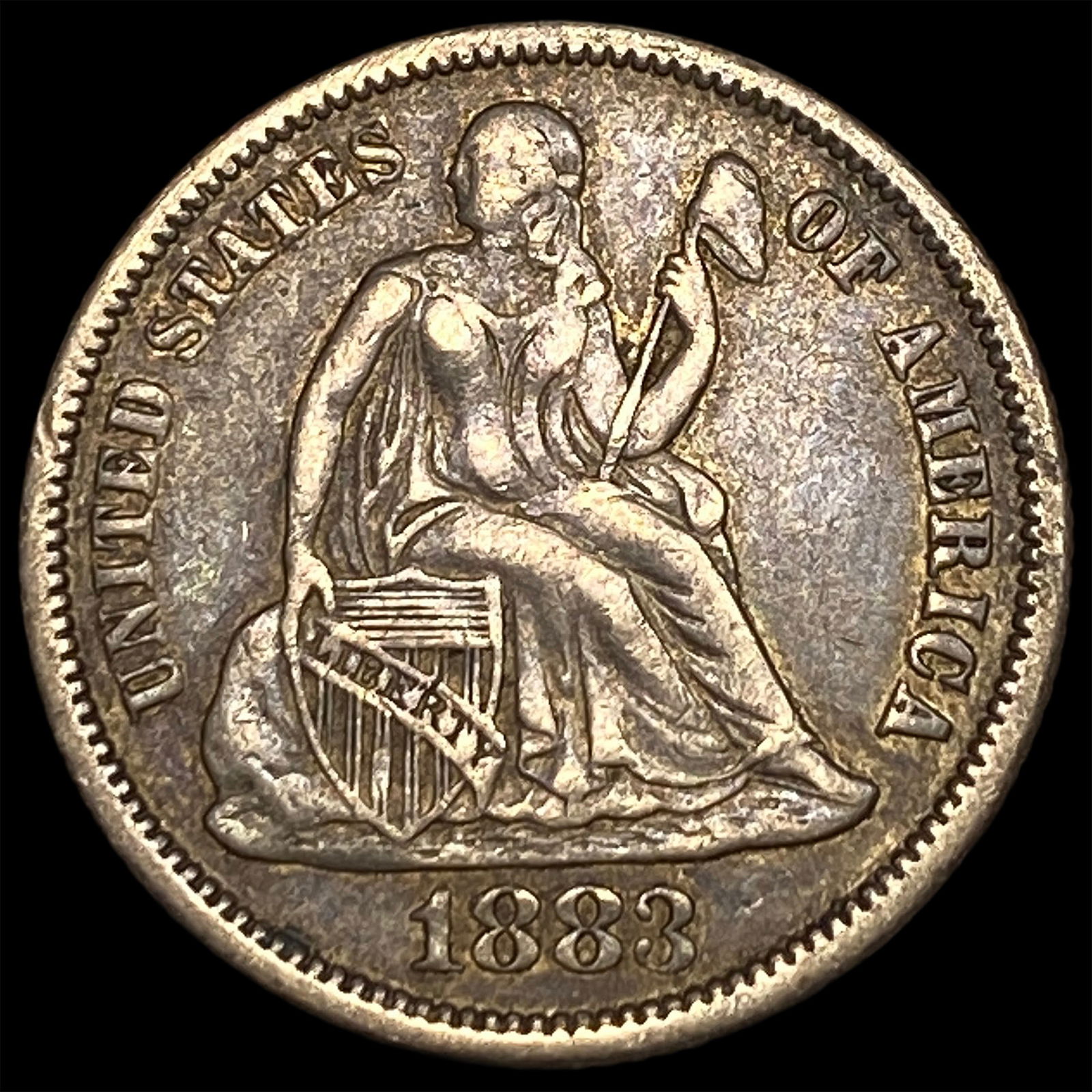 1883 Silver Seated Liberty Dime HIGH GRADE: 1883 Silver Seated Liberty Dime HIGH GRADE