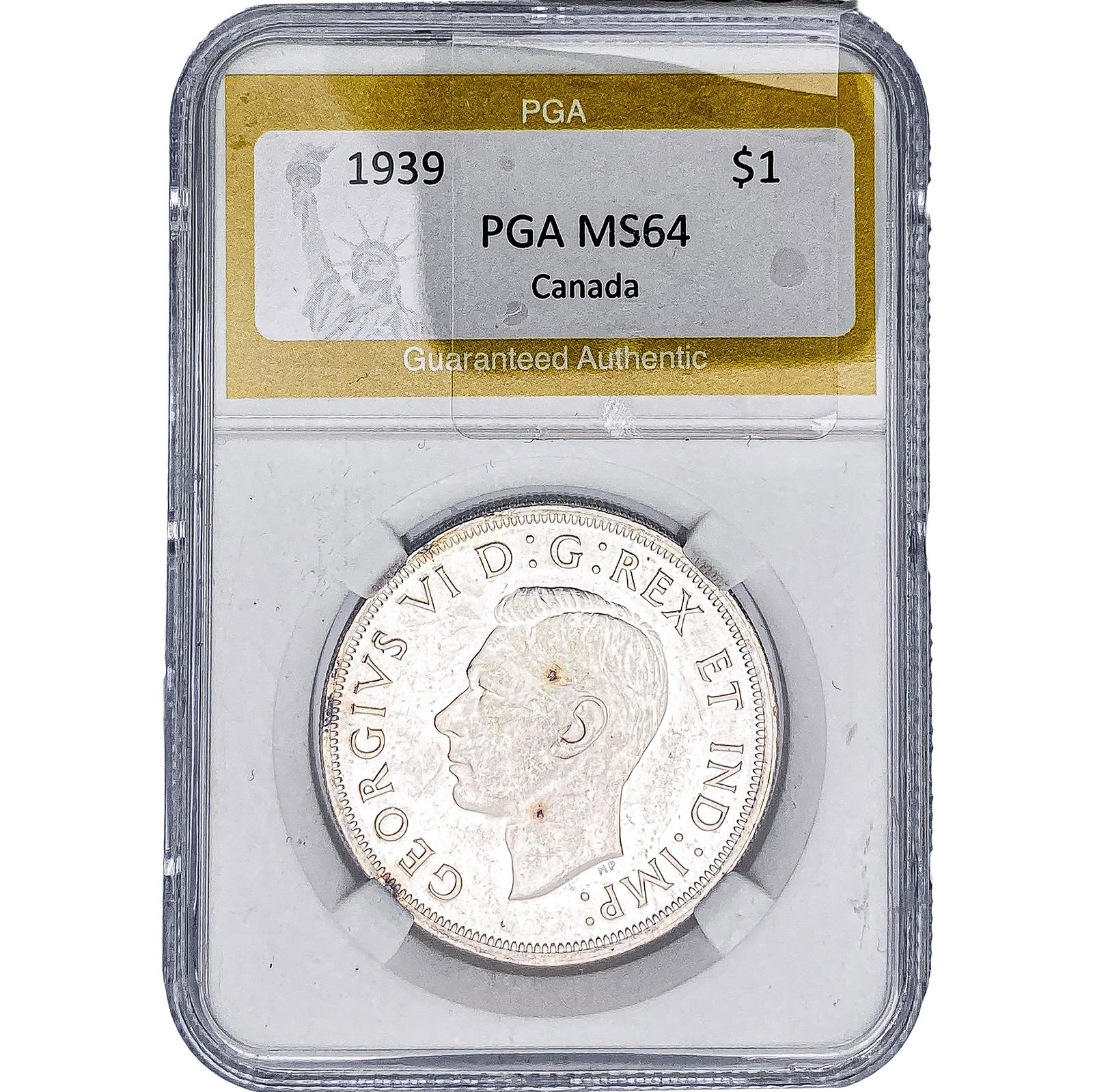1939 Canada Silver Dollar PGA MS64: 1939 Canada Silver Dollar PGA MS64