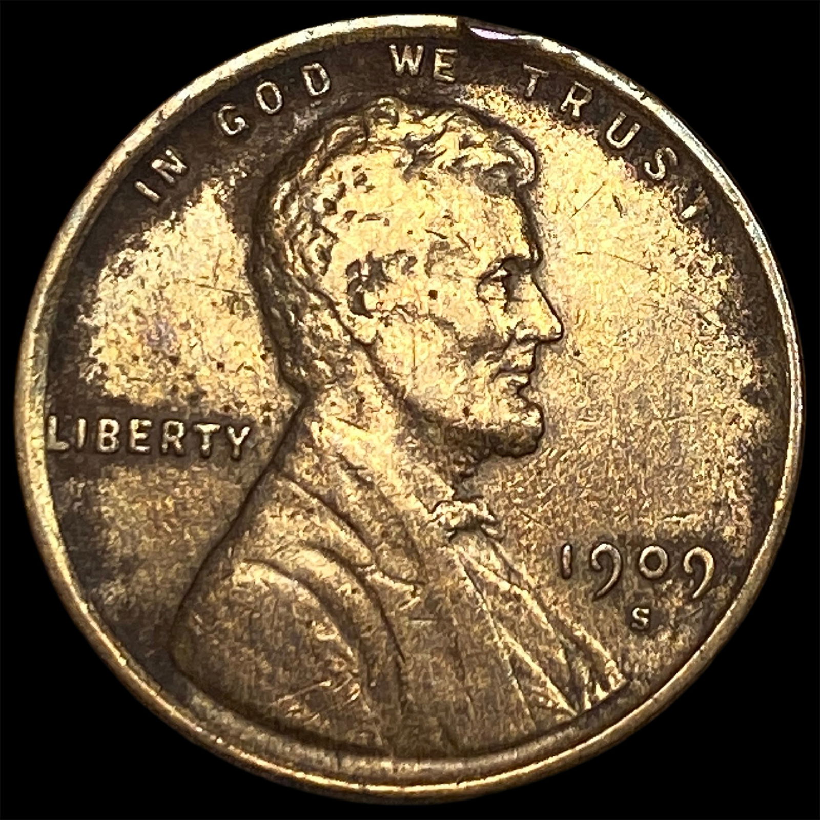 1909-S Lincoln Wheat Cent NEARLY UNCIRCULATED (1 of 2)