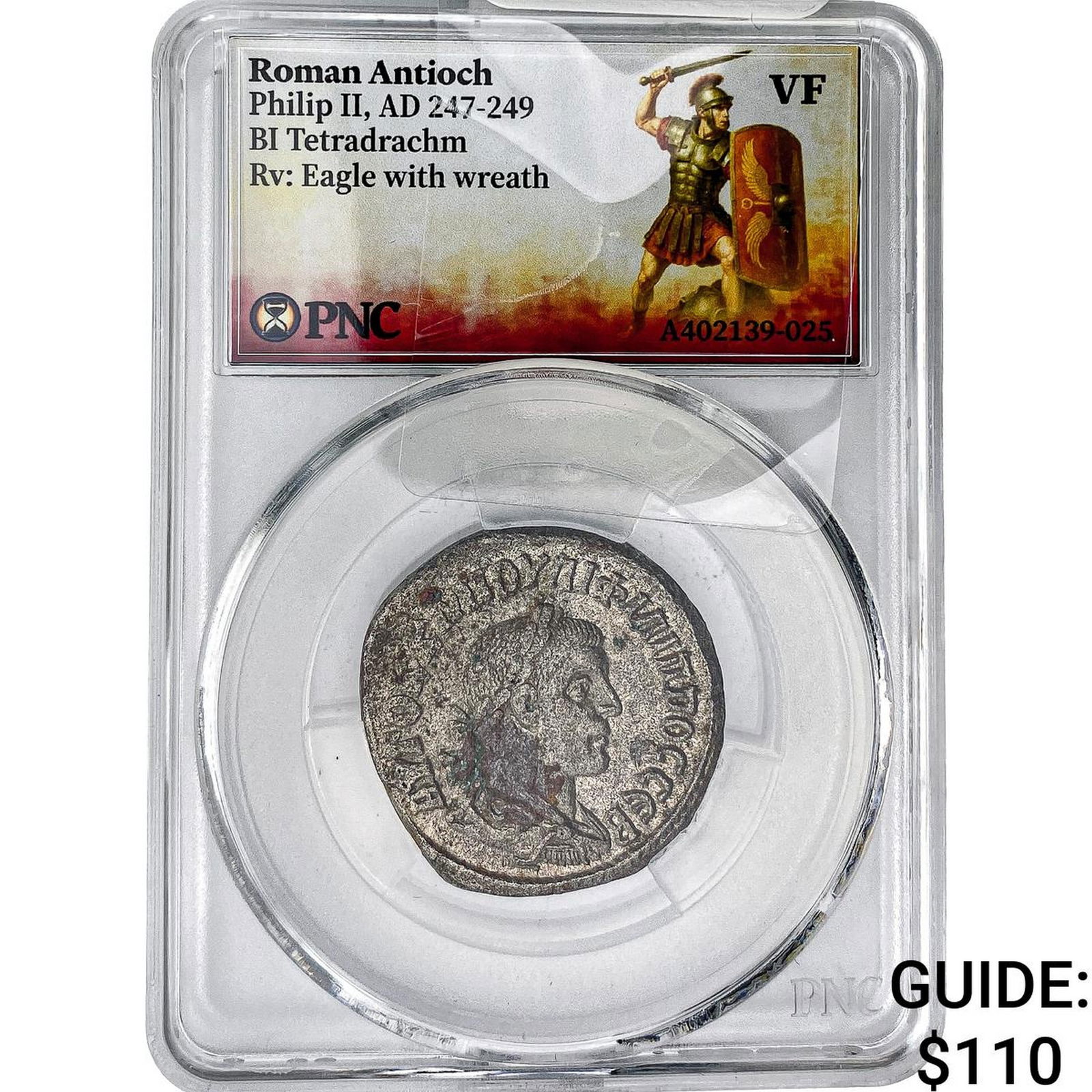 Roman Antioch Philip II 247-249 AD Bi-Tetradrachm PNC VF: Roman Antioch Philip II 247-249 AD Bi-Tetradrachm PNC VF