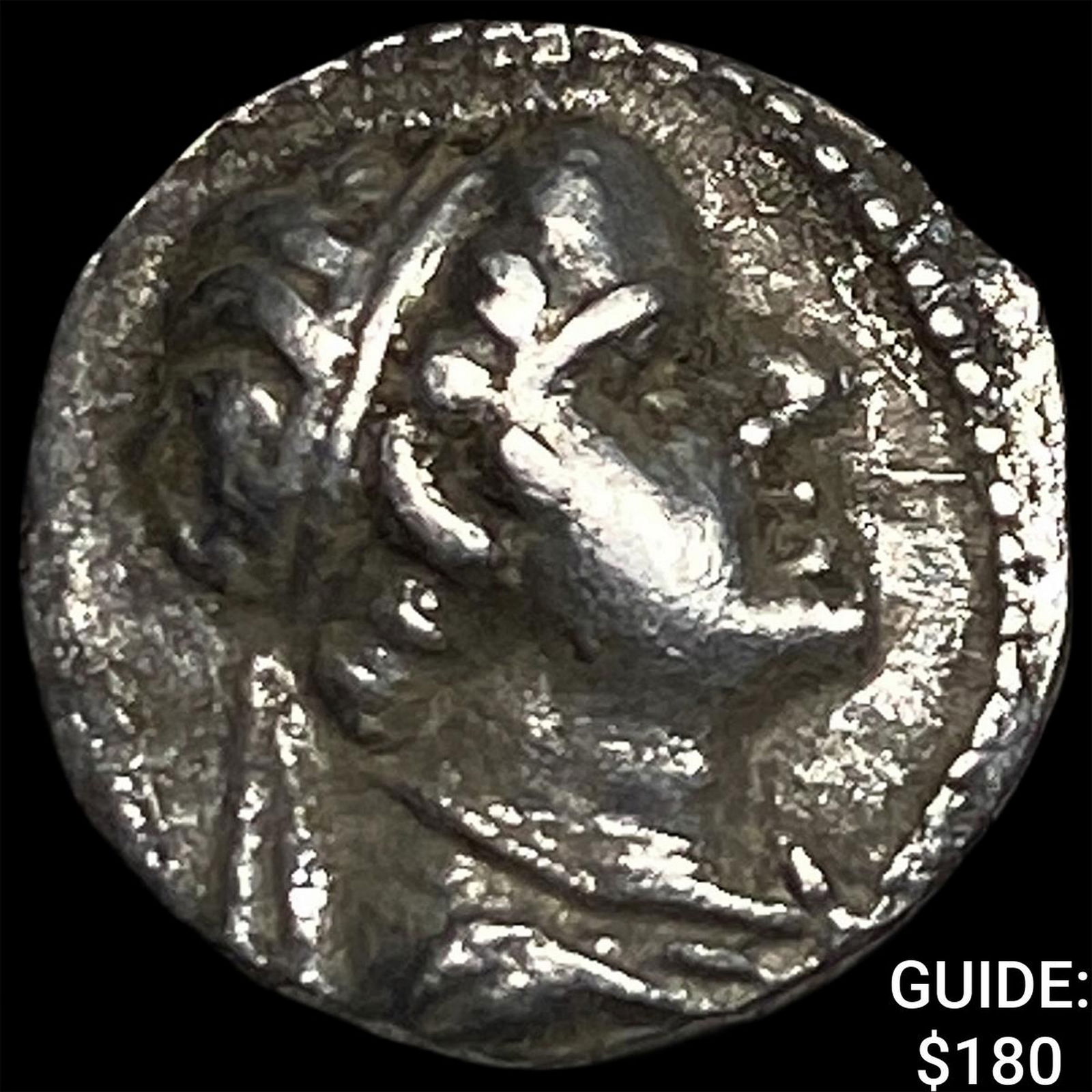 Greco-Bactria Eucratides I 171-145 BC Silver Obol NEARLY UNCIRCULATED: Greco-Bactria Eucratides I 171-145 BC Silver Obol NEARLY UNCIRCULATED