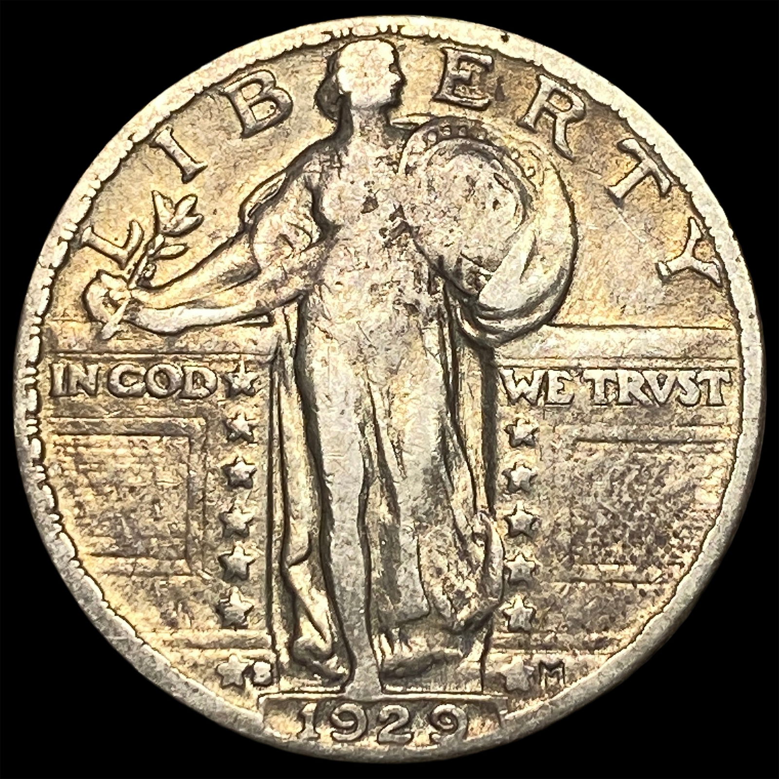 1929 Standing Liberty Silver Quarter LIGHTLY CIRCULATED: 1929 Standing Liberty Silver Quarter LIGHTLY CIRCULATED
