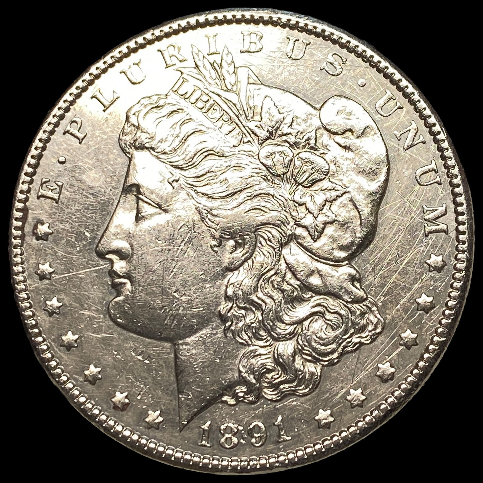 1891-CC Morgan Silver Dollar CLOSELY UNCIRCULATED (1 of 2)