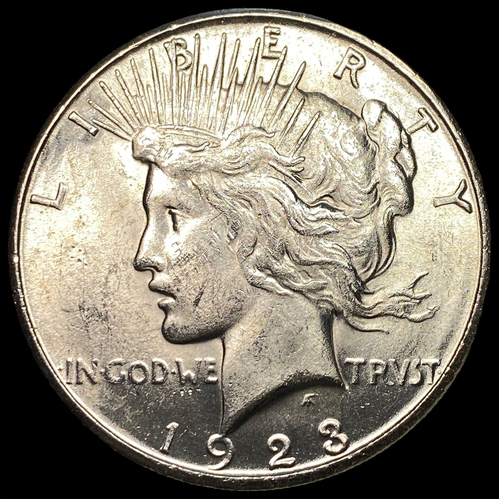 1923-S Silver Peace Dollar CHOICE AU (1 of 2)
