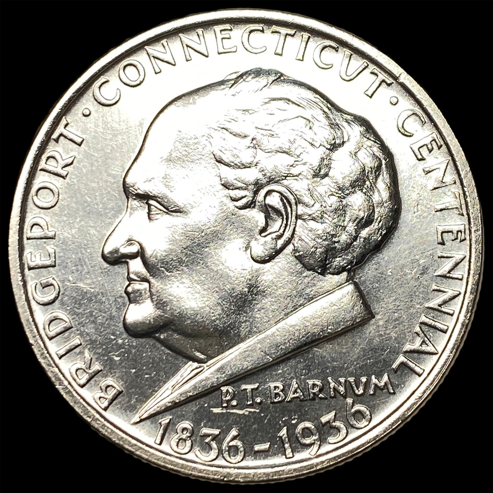 1936 Silver Half Dollar Bridgeport Centennial UNCIRCULATED: 1936 Silver Half Dollar Bridgeport Centennial UNCIRCULATED