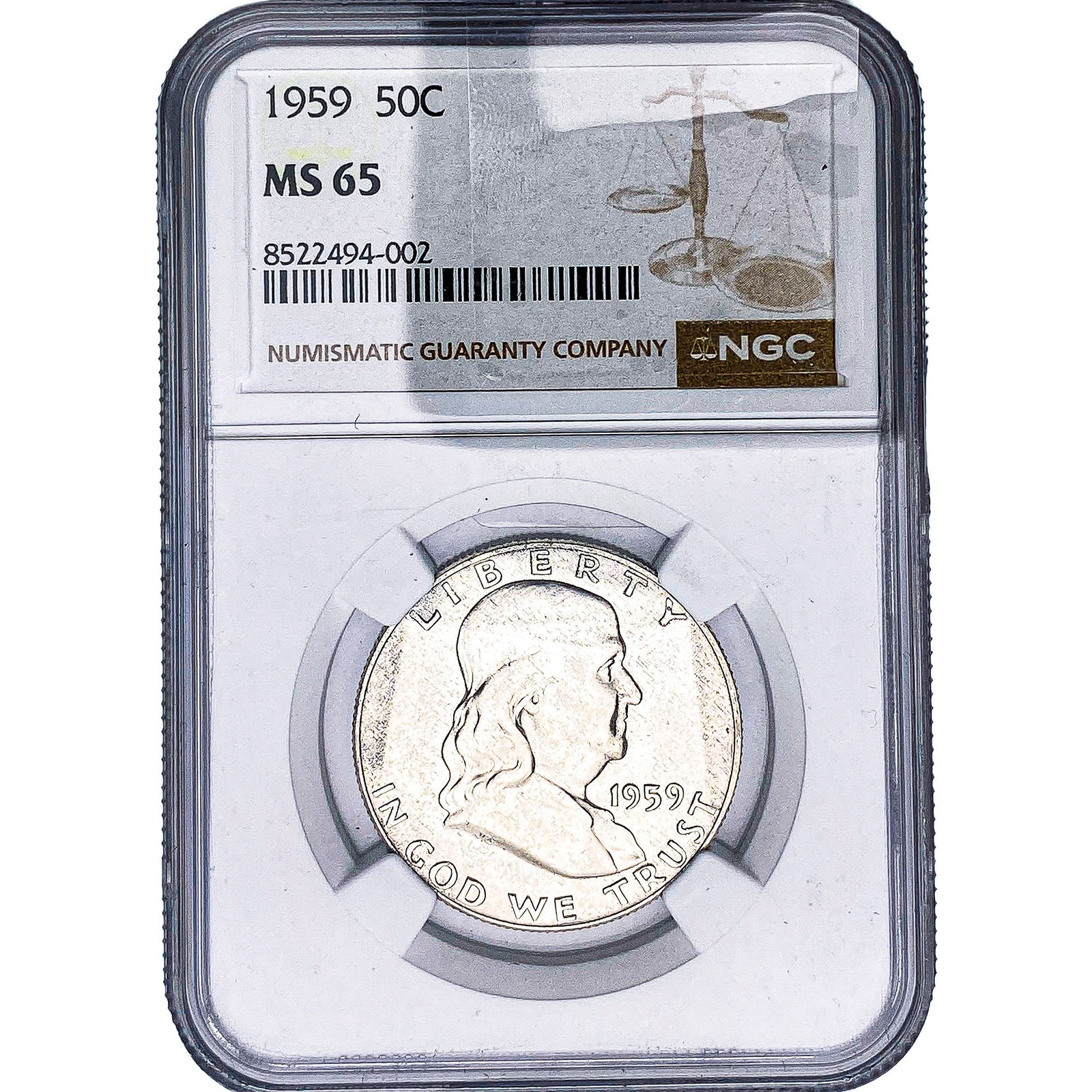 1959 Franklin Half Dollar NGC MS65 (1 of 2)