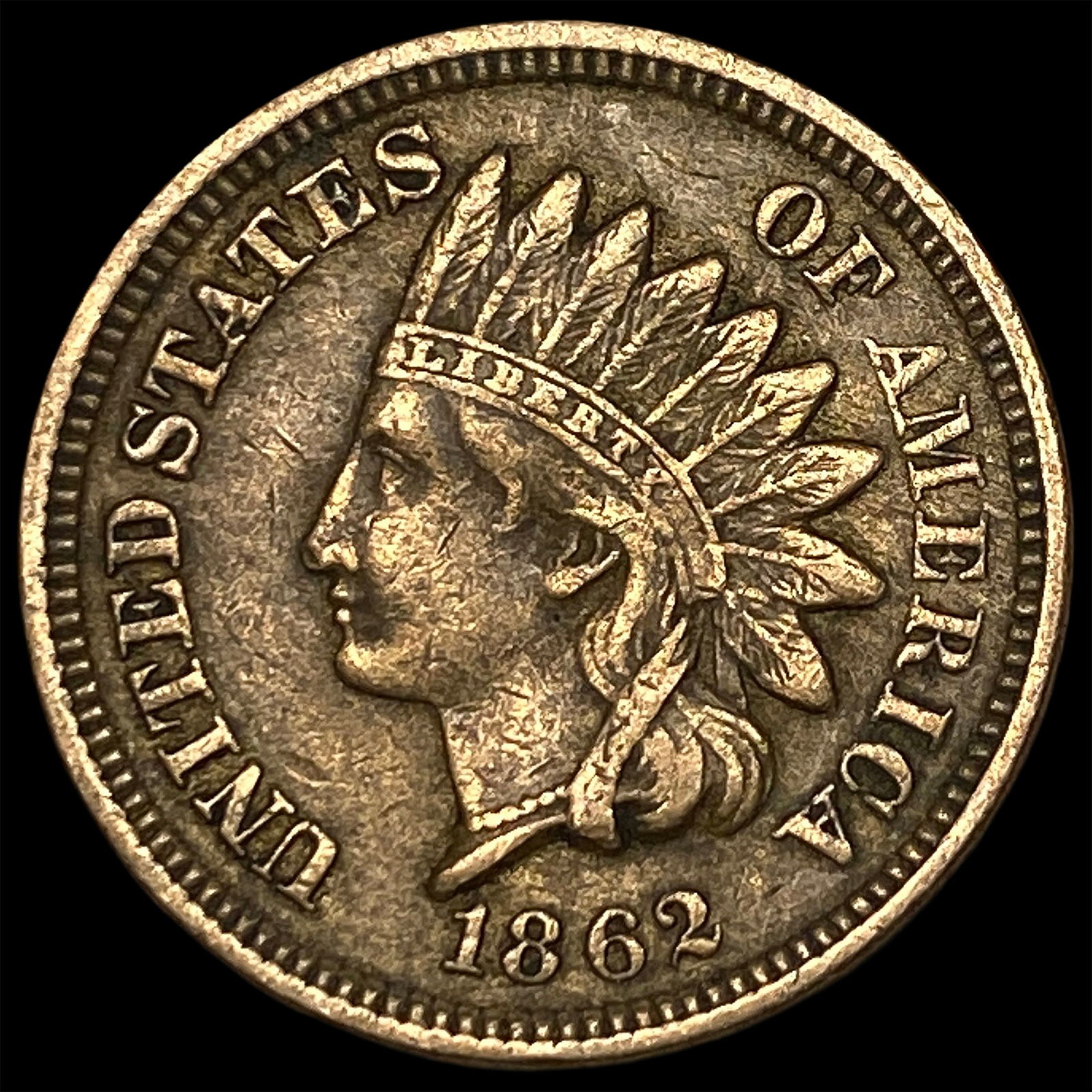 1862 Copper-Nickel Indian Head Cent NEARLY UNCIRCULATED: 1862 Copper-Nickel Indian Head Cent NEARLY UNCIRCULATED