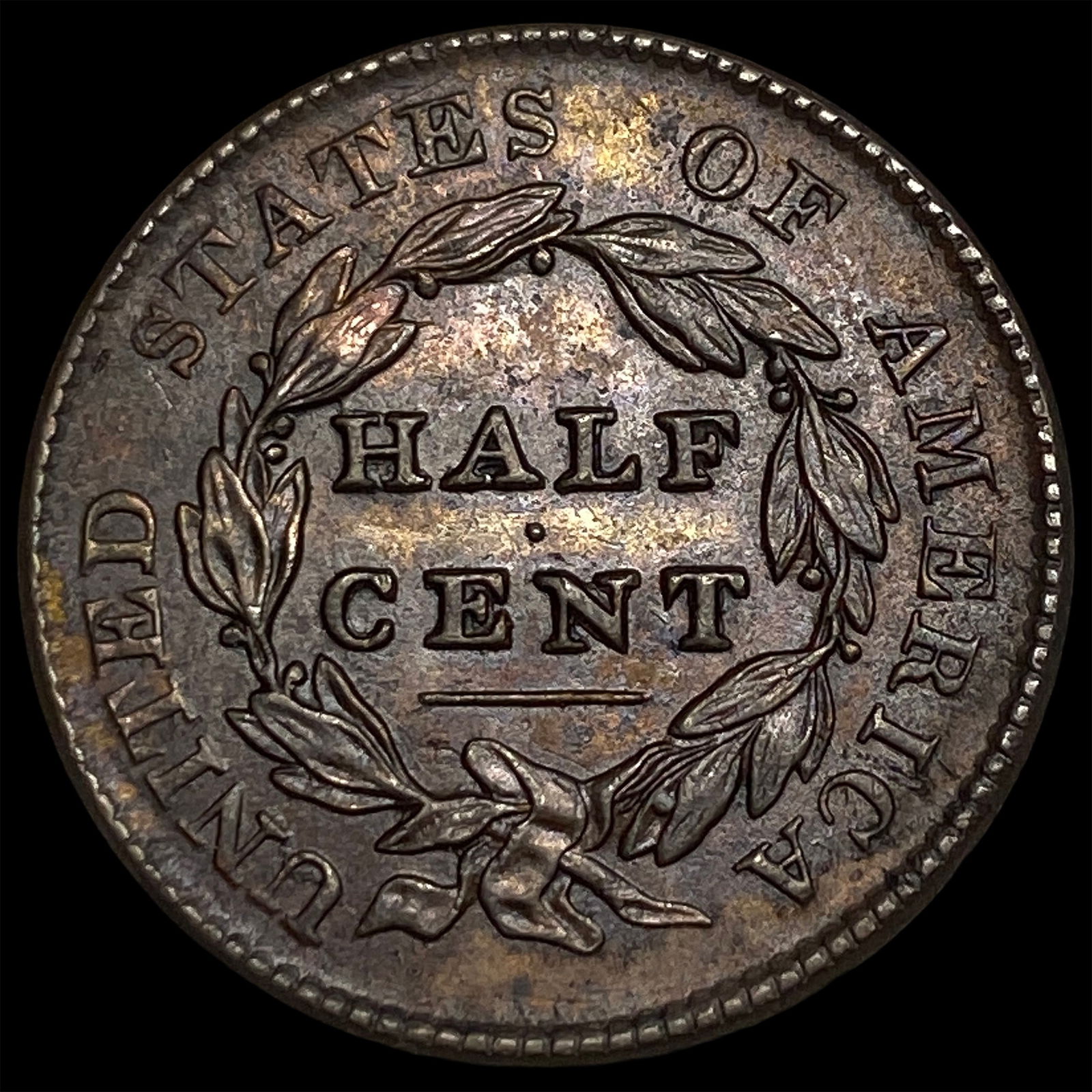 1828 Copper Half Cent CLOSELY UNCIRCULATED - 2