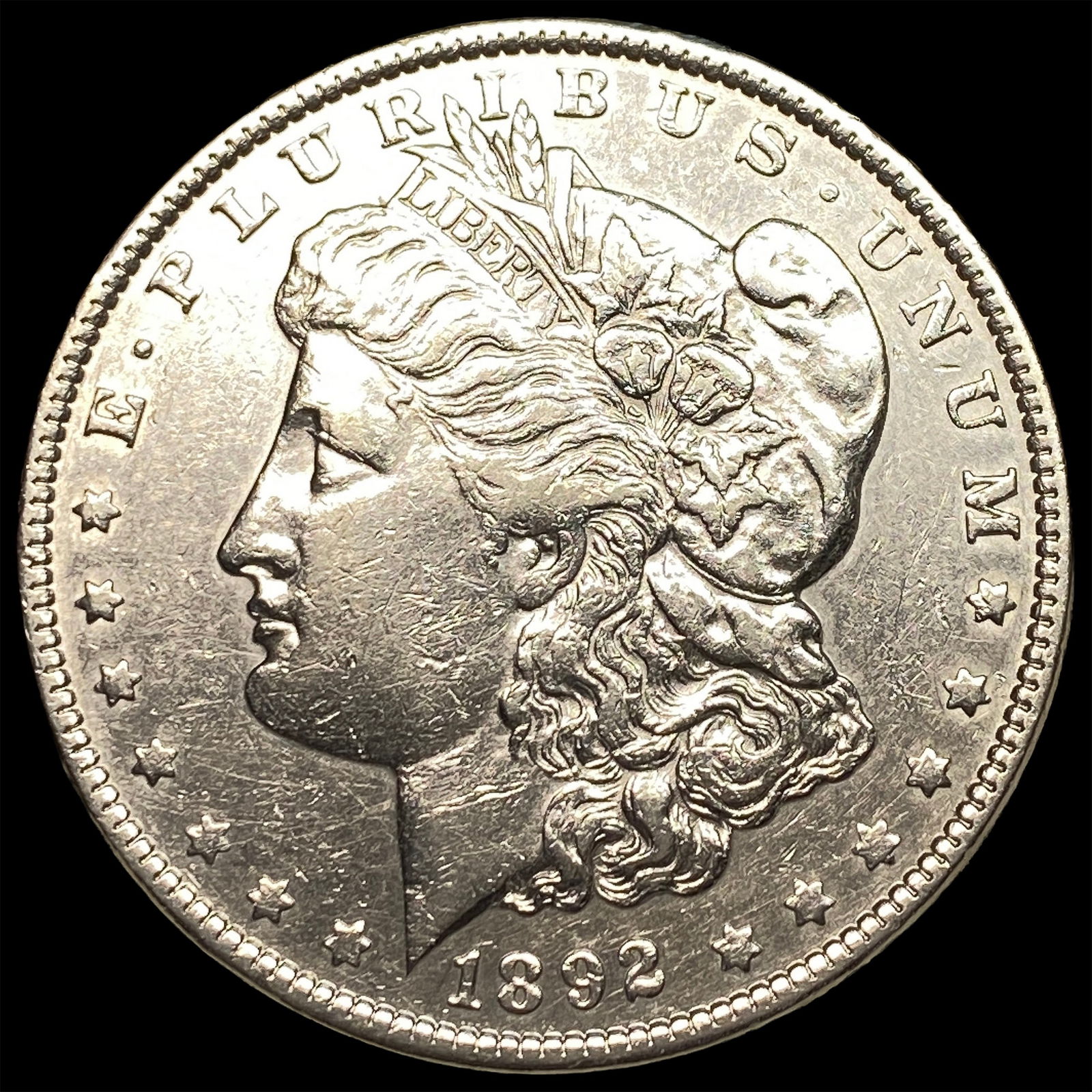 1892 Silver Morgan Dollar CLOSELY UNCIRCULATED: 1892 Silver Morgan Dollar CLOSELY UNCIRCULATED