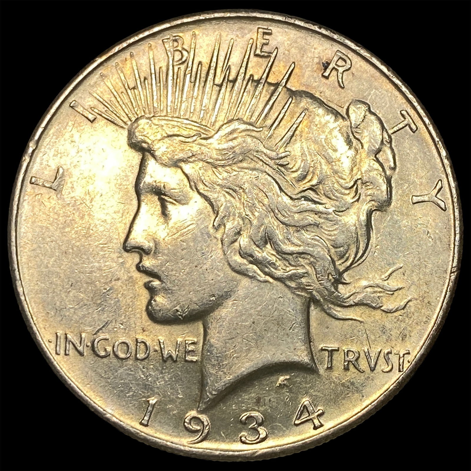 1934-D Peace Silver Dollar CHOICE AU: 1934-D Peace Silver Dollar CHOICE AU