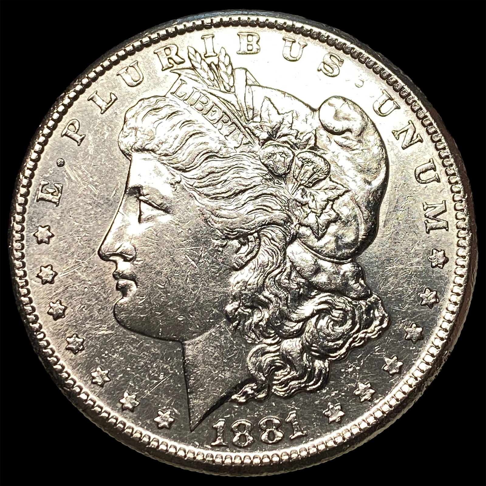 1881-S Silver Morgan Dollar CLOSELY UNCIRCULATED: 1881-S Silver Morgan Dollar CLOSELY UNCIRCULATED