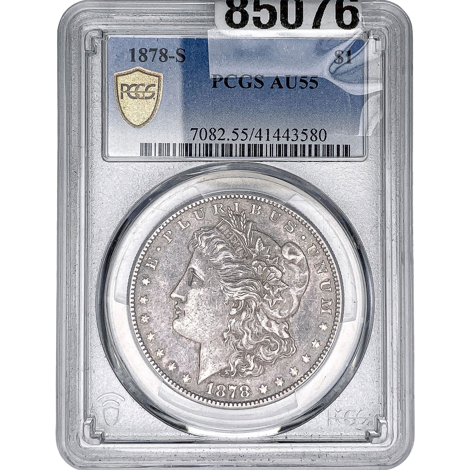 1878-S Morgan Silver Dollar PCGS AU55: 1878-S Morgan Silver Dollar PCGS AU55