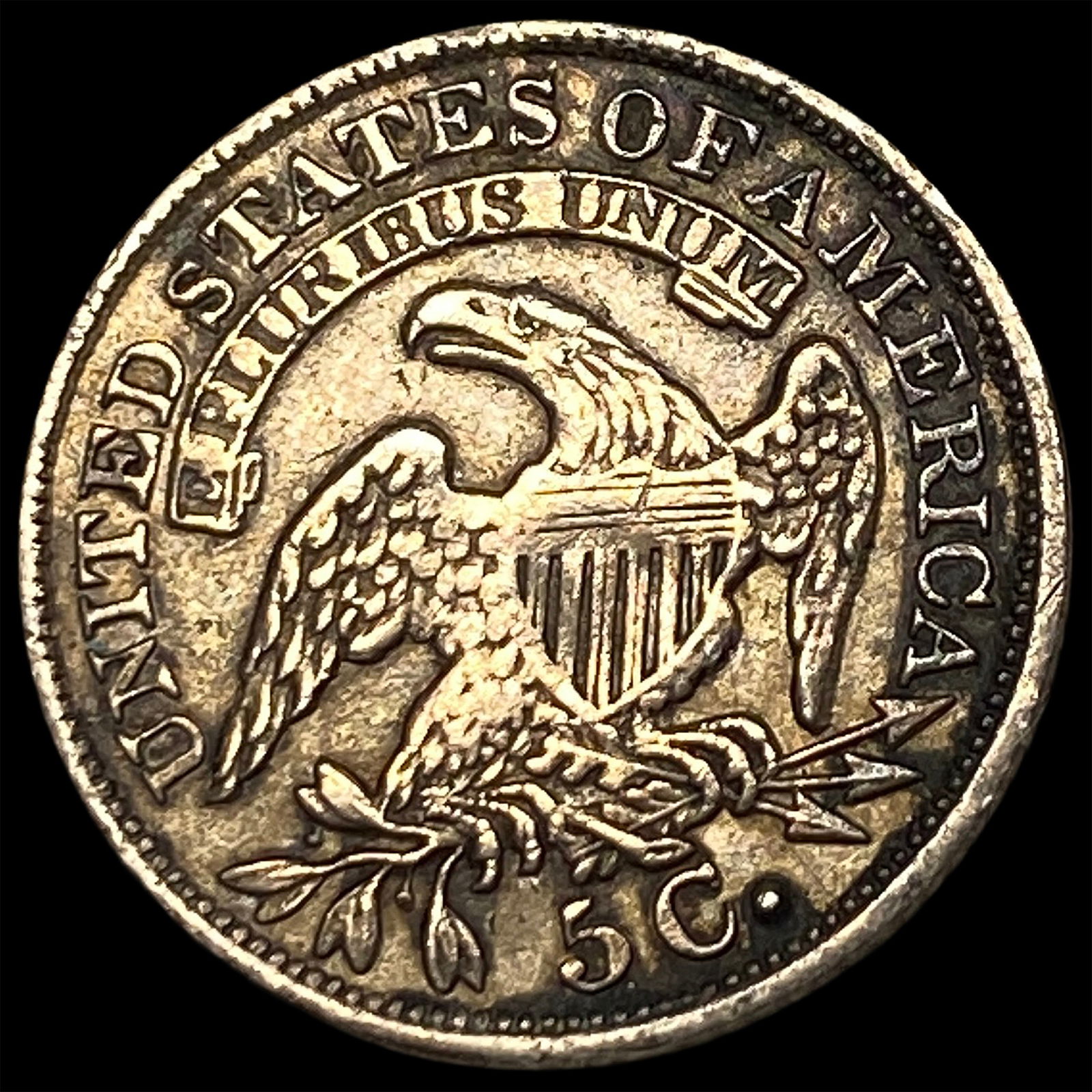 1835 Capped Bust Half Dime CLOSELY UNCIRCULATED - 2
