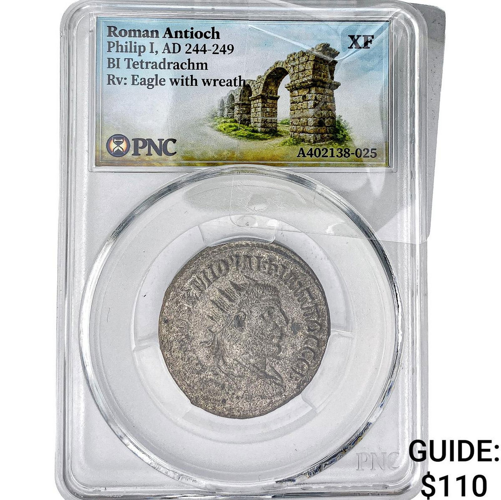 Roman Antioch Philip I 244-249 AD Bi-Tetradrachm PNC XF: Roman Antioch Philip I 244-249 AD Bi-Tetradrachm PNC XF