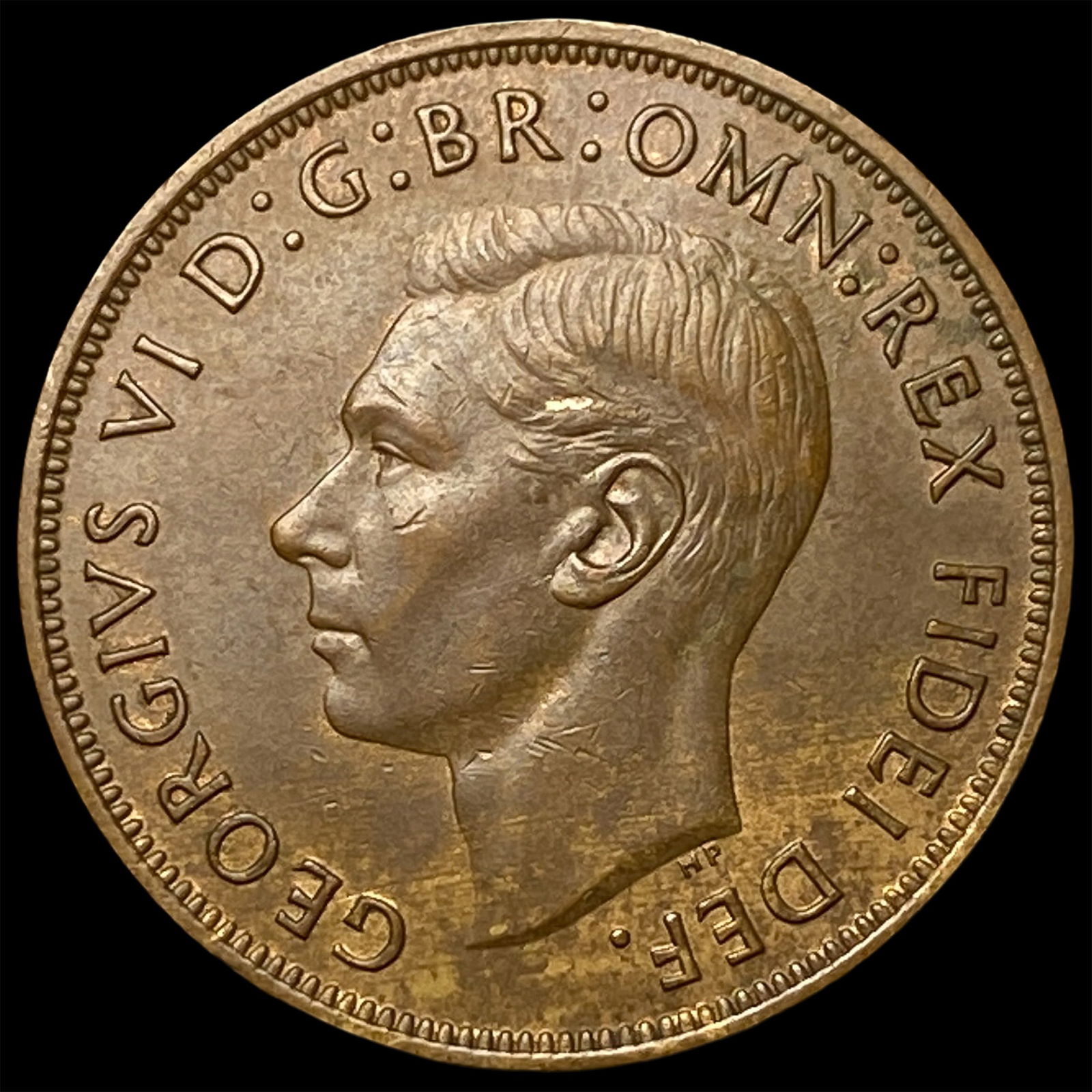 1951 Great Britain One Penny - George VI NEARLY UNCIRCULATED: 1951 Great Britain One Penny - George VI NEARLY UNCIRCULATED