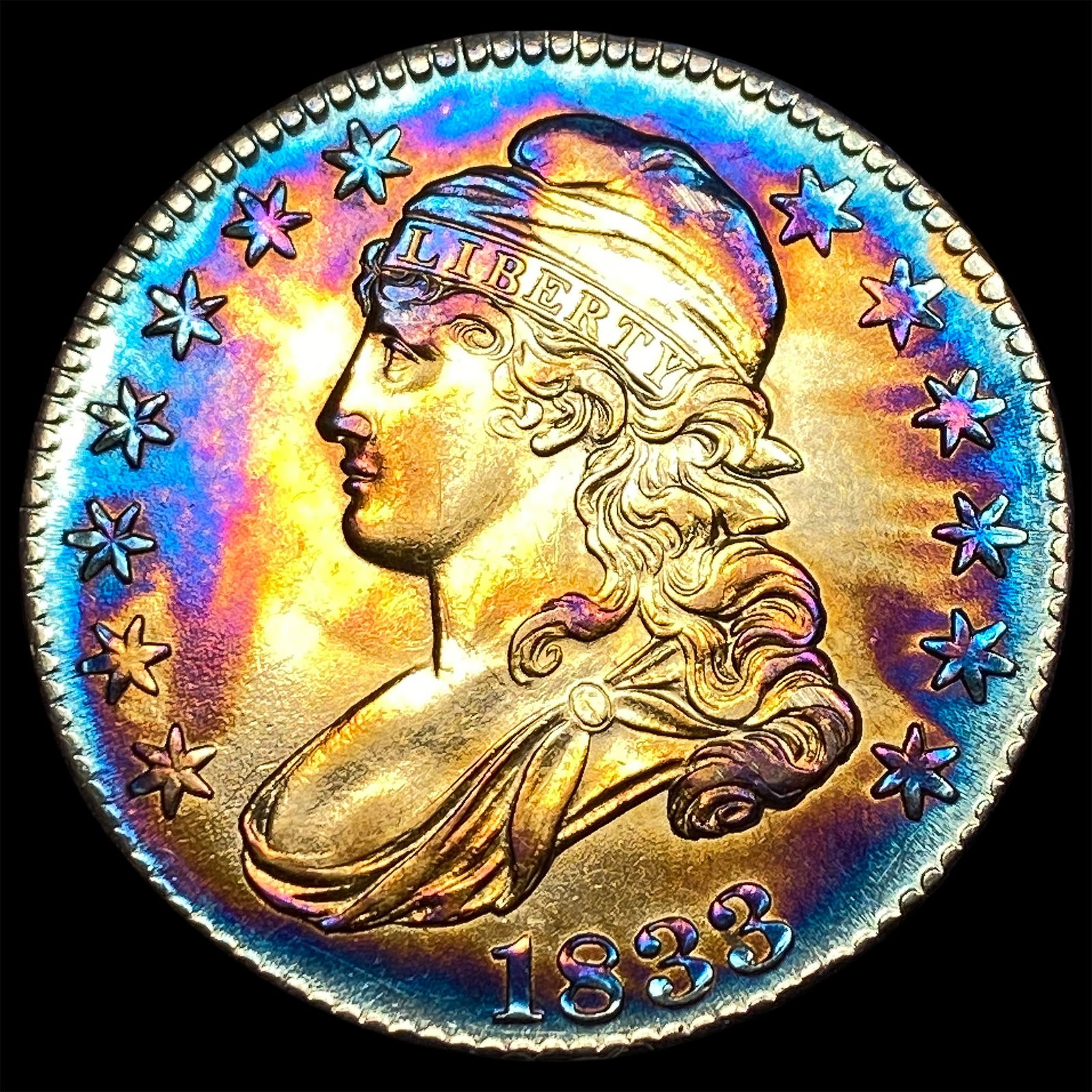 1833 Capped Bust Half Dollar CLOSELY UNCIRCULATED (1 of 2)