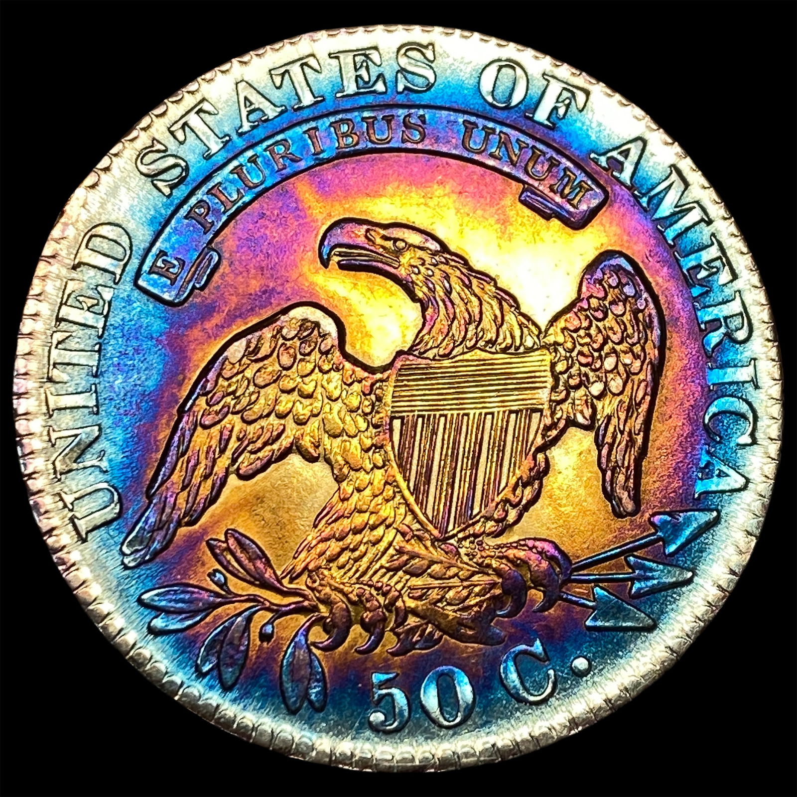 1833 Capped Bust Half Dollar CLOSELY UNCIRCULATED - 2