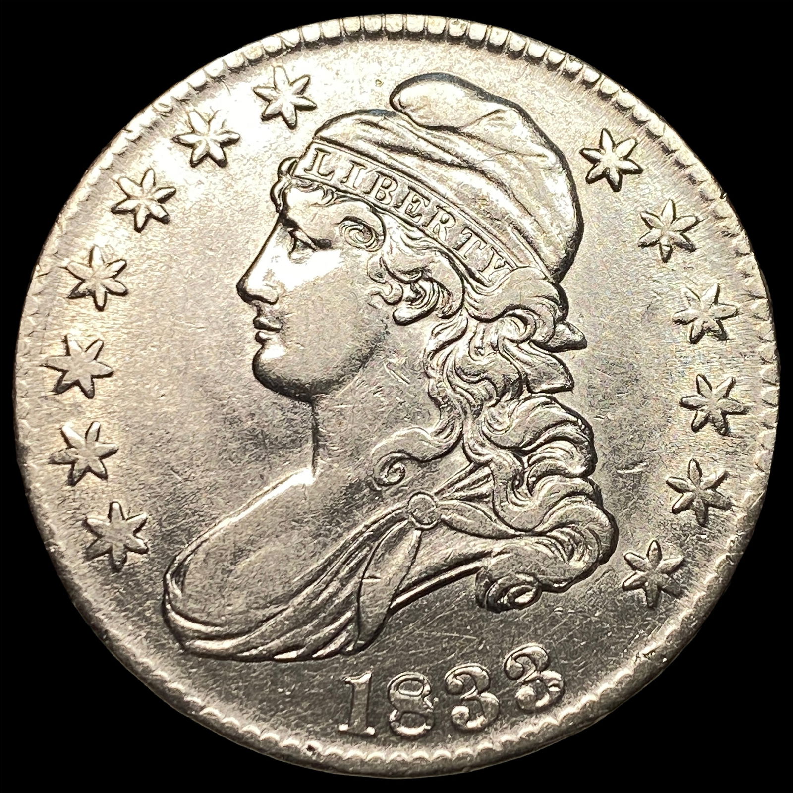 1833 Capped Bust Half Dollar CLOSELY UNCIRCULATED (1 of 2)