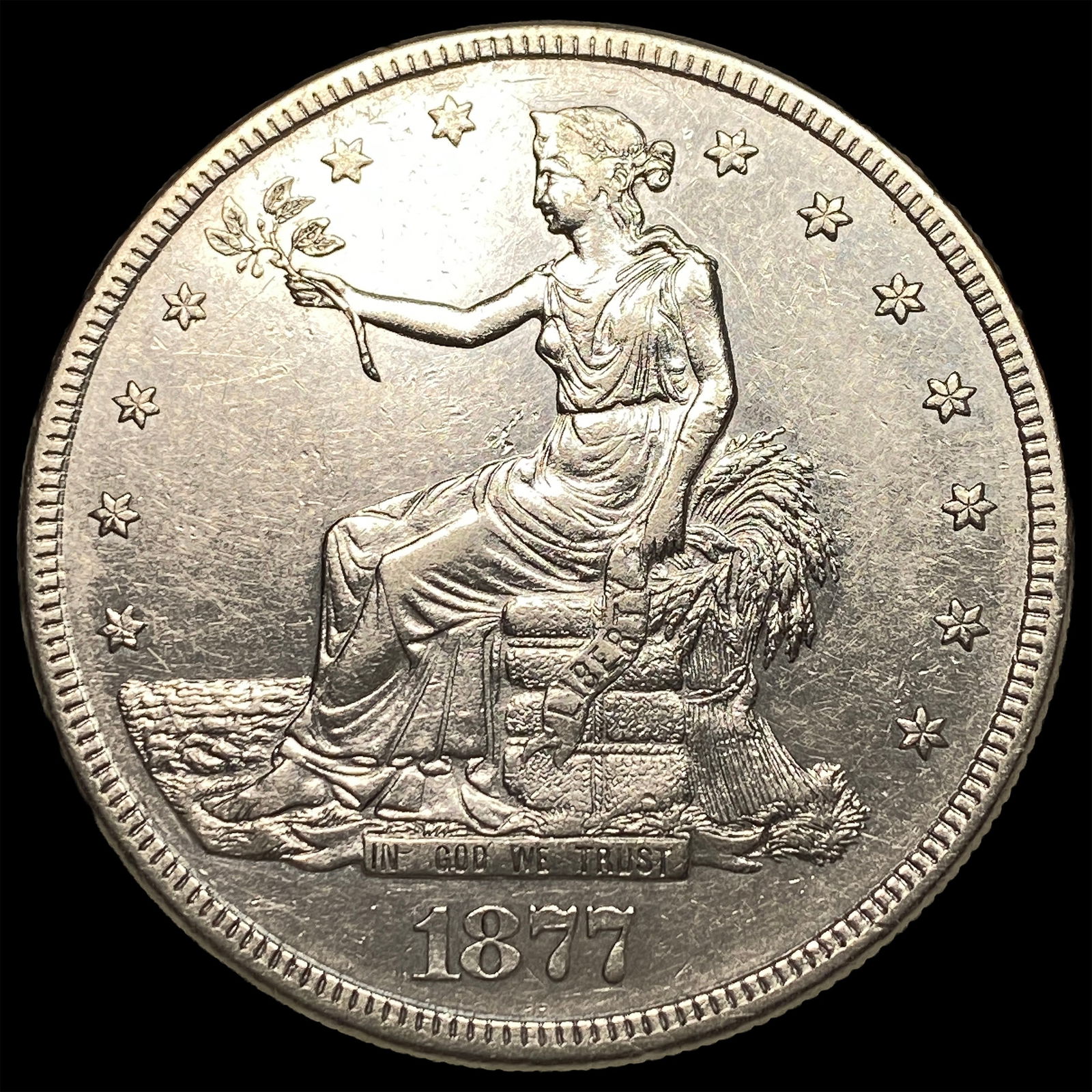 1877-S Silver Trade Dollar CLOSELY UNCIRCULATED (1 of 2)