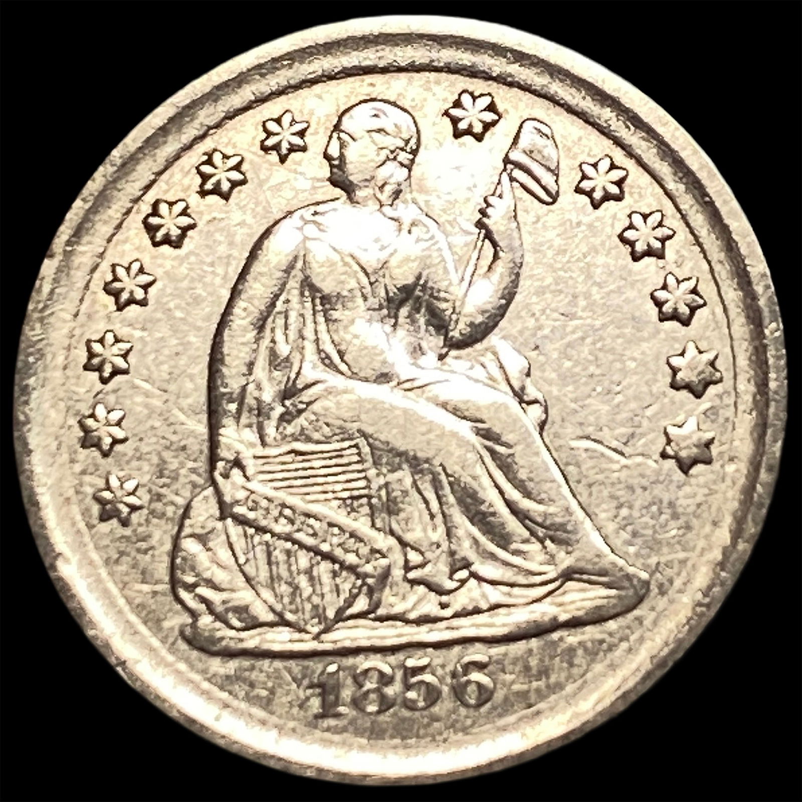 1856 Seated Liberty Silver Half Dime CLOSELY UNCIRCULATED (1 of 2)