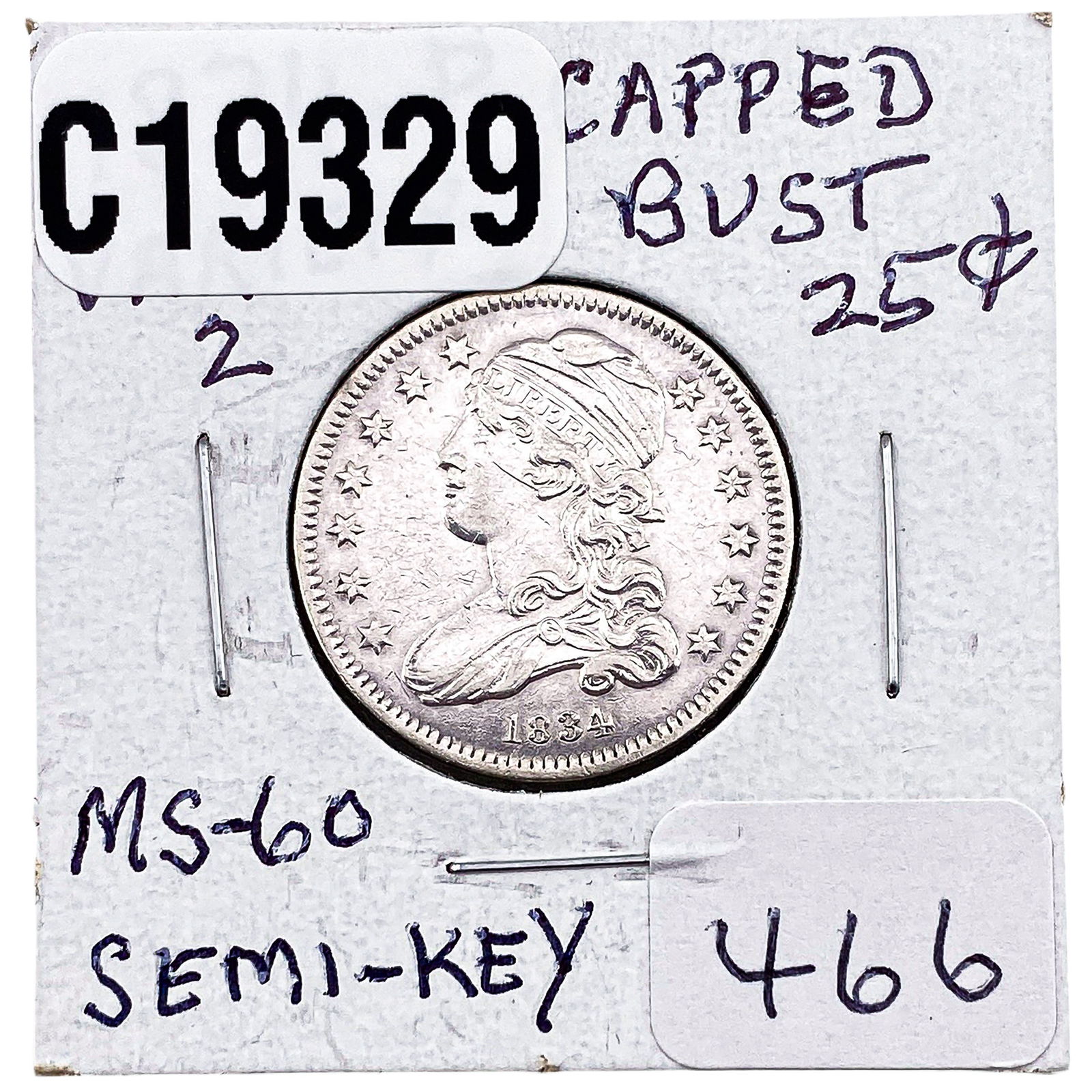 1834 Capped Bust Quarter Variety 2: 1834 Capped Bust Quarter Variety 2