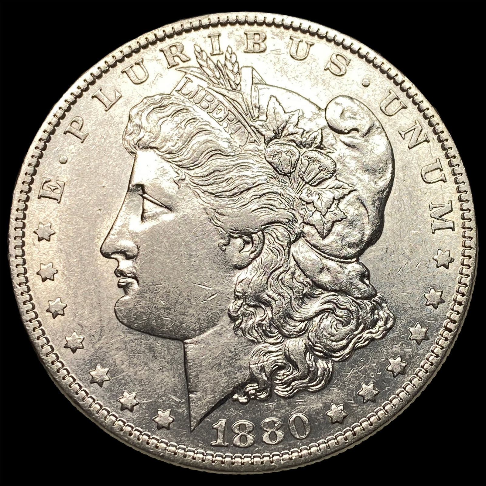 1880-S Silver Morgan Dollar CLOSELY UNCIRCULATED: 1880-S Silver Morgan Dollar CLOSELY UNCIRCULATED