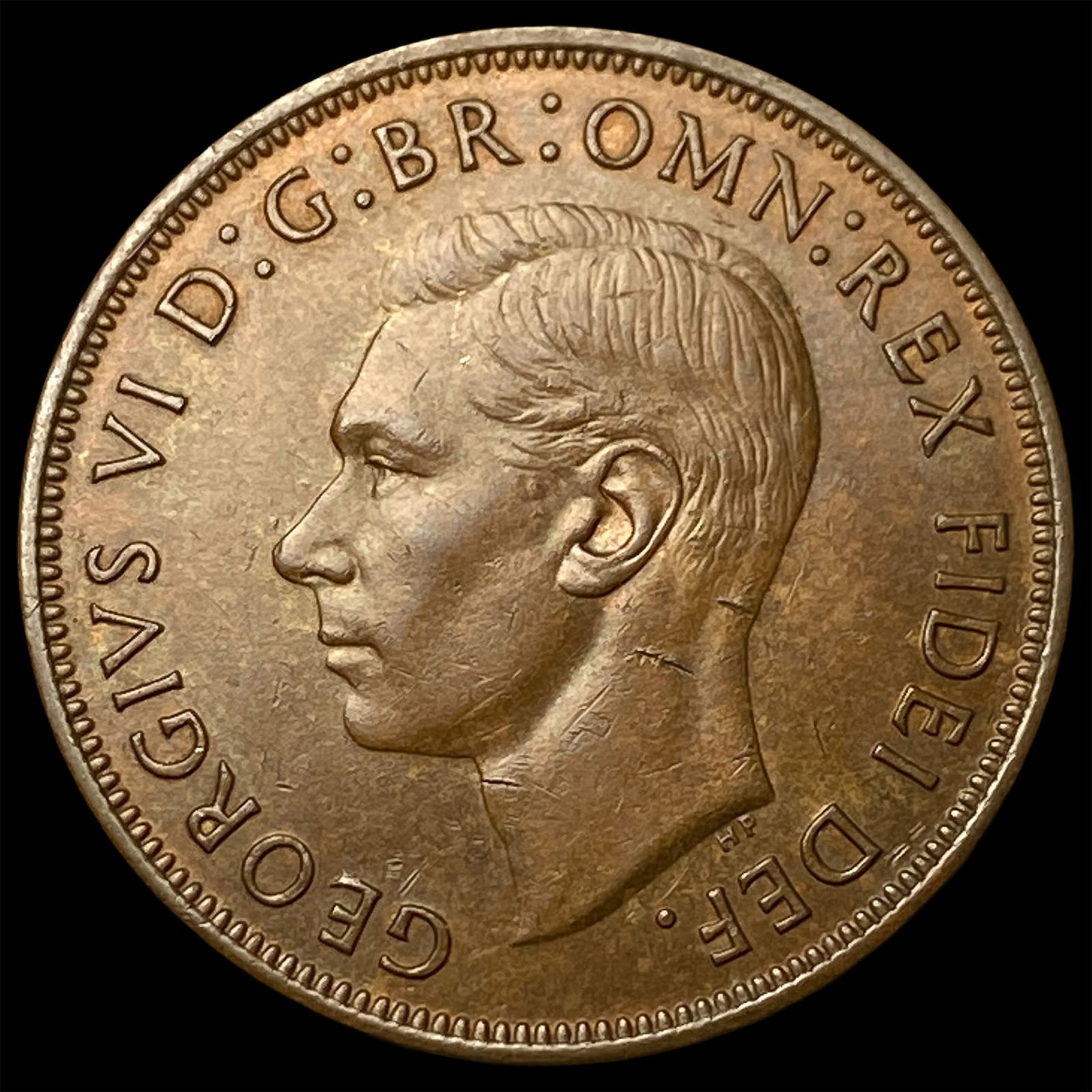 1951 Great Britain One Penny - George VI NEARLY UNCIRCULATED: 1951 Great Britain One Penny - George VI NEARLY UNCIRCULATED