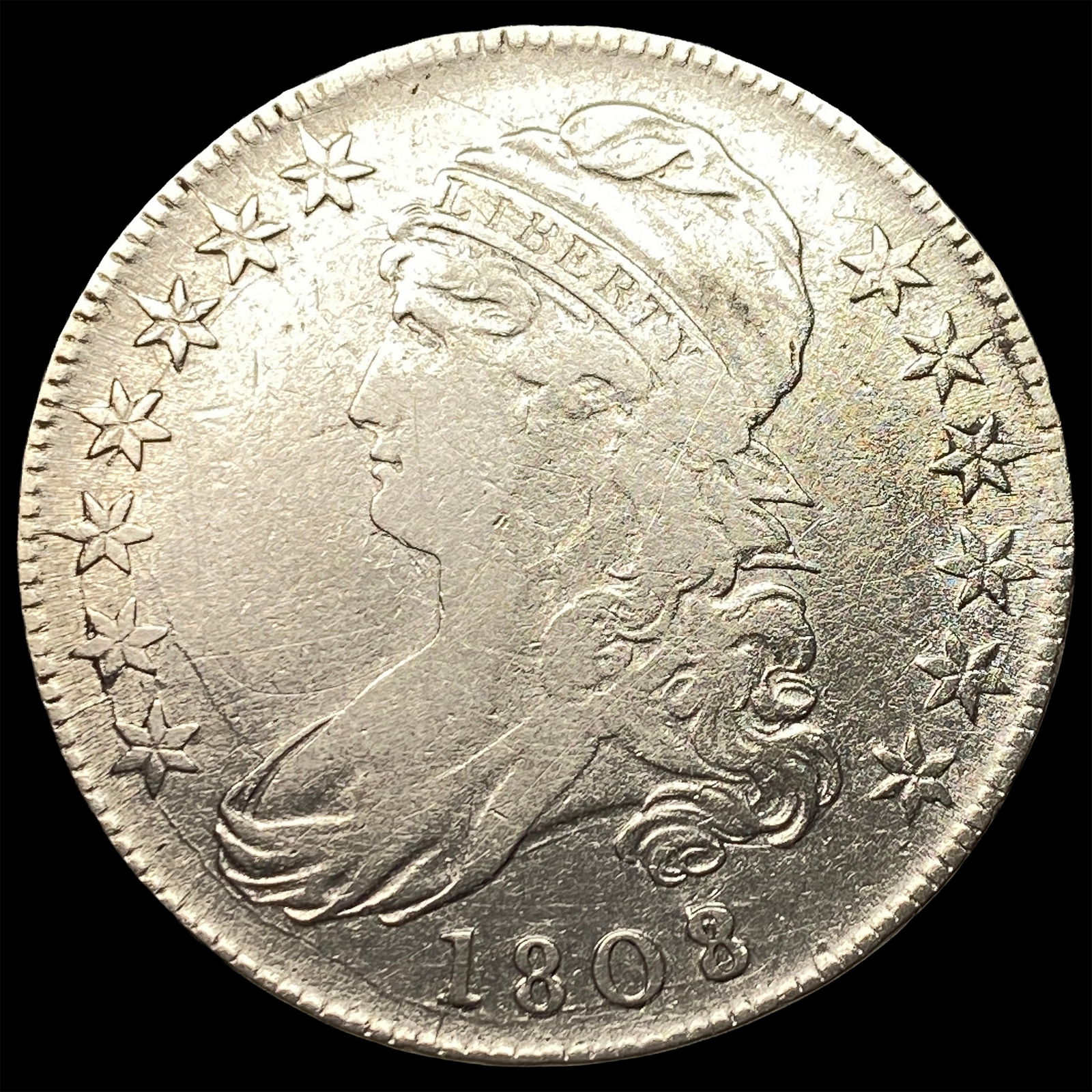 1808 Capped Bust Half Dollar LIGHTLY CIRCULATED (1 of 2)