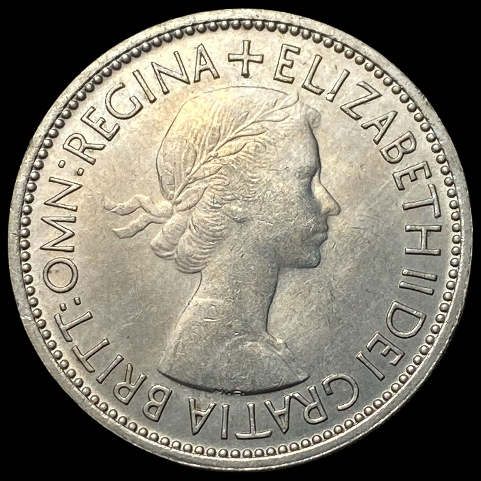 1953 Great Britain Copper/Nickel Florin NEARLY UNCIRCULATED: 1953 Great Britain Copper/Nickel Florin NEARLY UNCIRCULATED