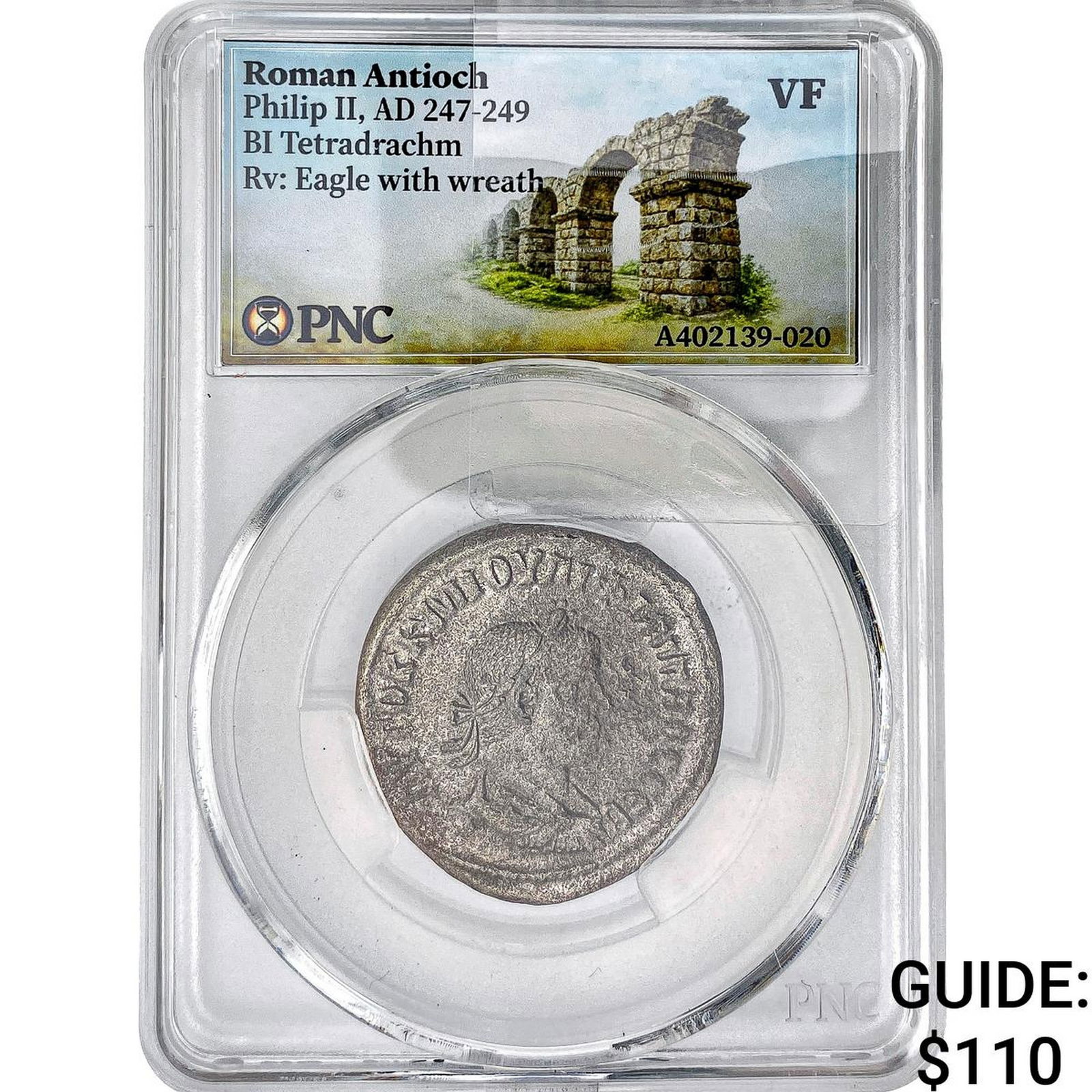 Roman Antioch Philip II 247-249 AD Bi-Tetradrachm PNC VF: Roman Antioch Philip II 247-249 AD Bi-Tetradrachm PNC VF