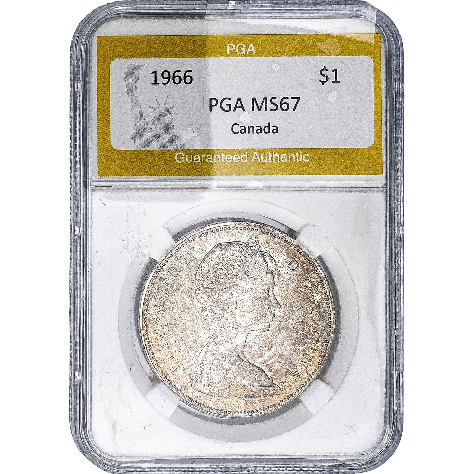 1966 Canada Silver Dollar PGA MS67: 1966 Canada Silver Dollar PGA MS67