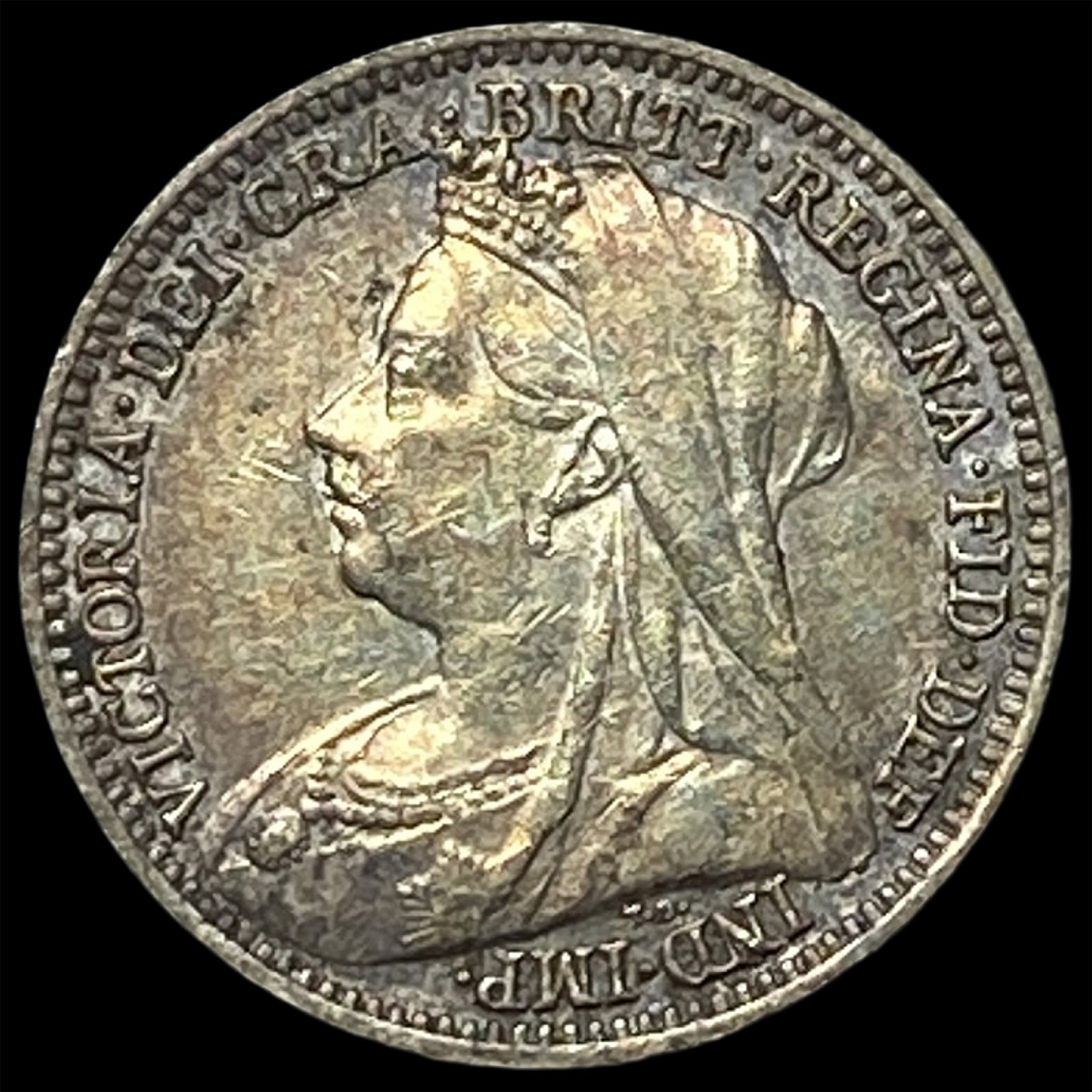 1901 Great Britain Silver Maundy 3 Pence -Victoria NEARLY UNCIRCULATED: 1901 Great Britain Silver Maundy 3 Pence -Victoria NEARLY UNCIRCULATED