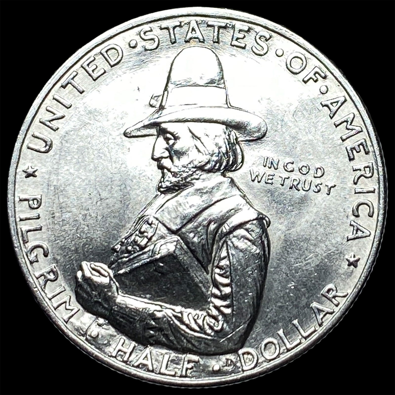 1920 Silver Pilgrim Tercentenary Half Dollar UNCIRCULATED: 1920 Silver Pilgrim Tercentenary Half Dollar UNCIRCULATED