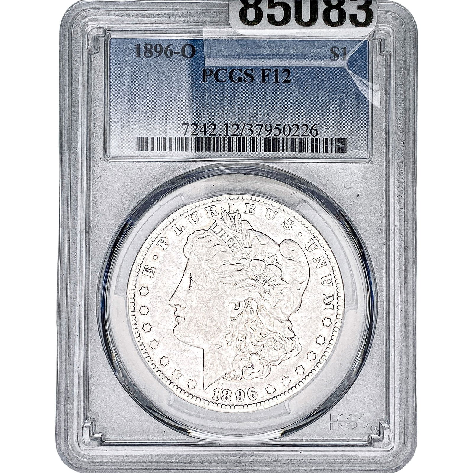 1896-O Morgan Silver Dollar PCGS F12: 1896-O Morgan Silver Dollar PCGS F12