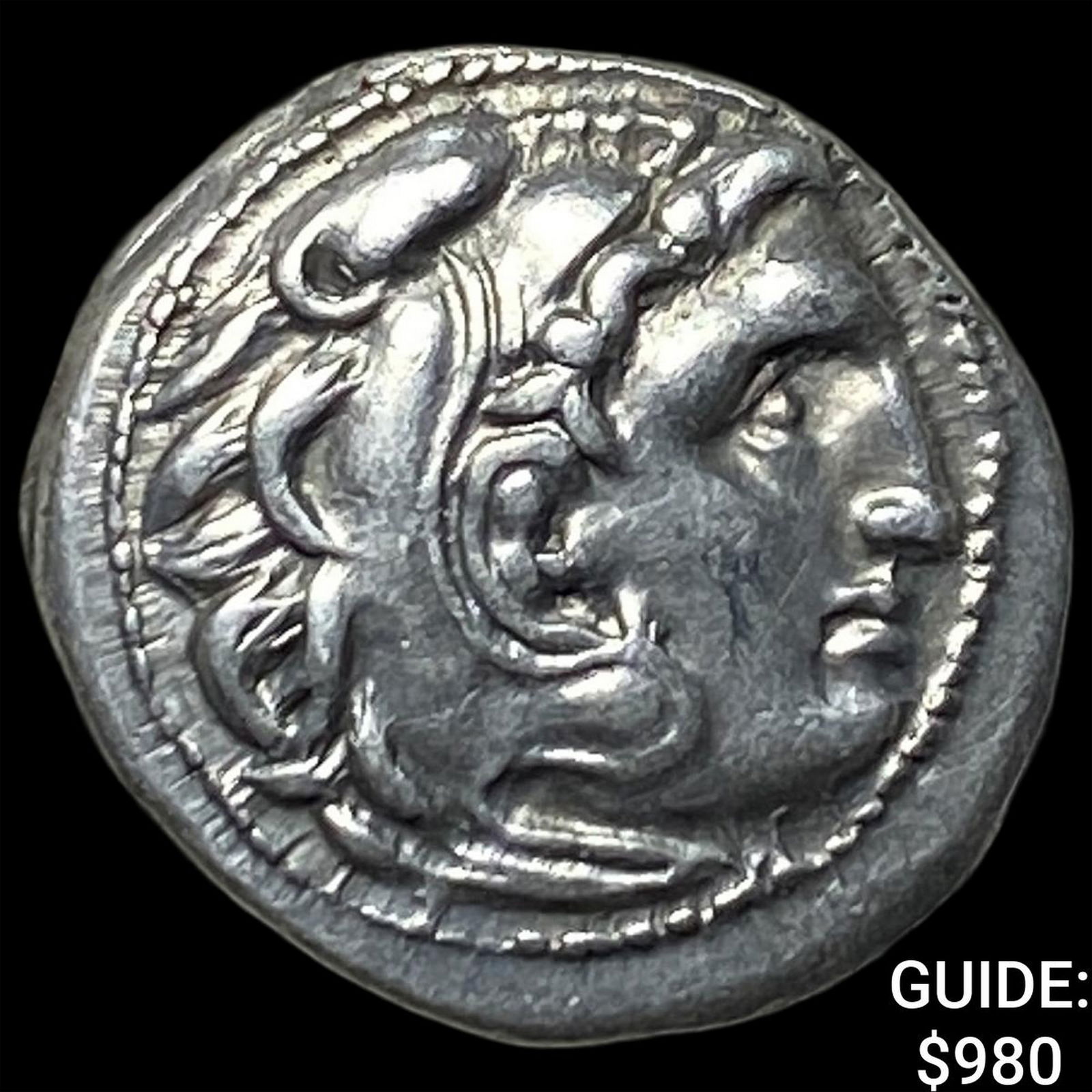 Greece Alexander III, 336-323 BC Silver Drachm NEARLY UNCIRCULATED: Greece Alexander III, 336-323 BC Silver Drachm NEARLY UNCIRCULATED