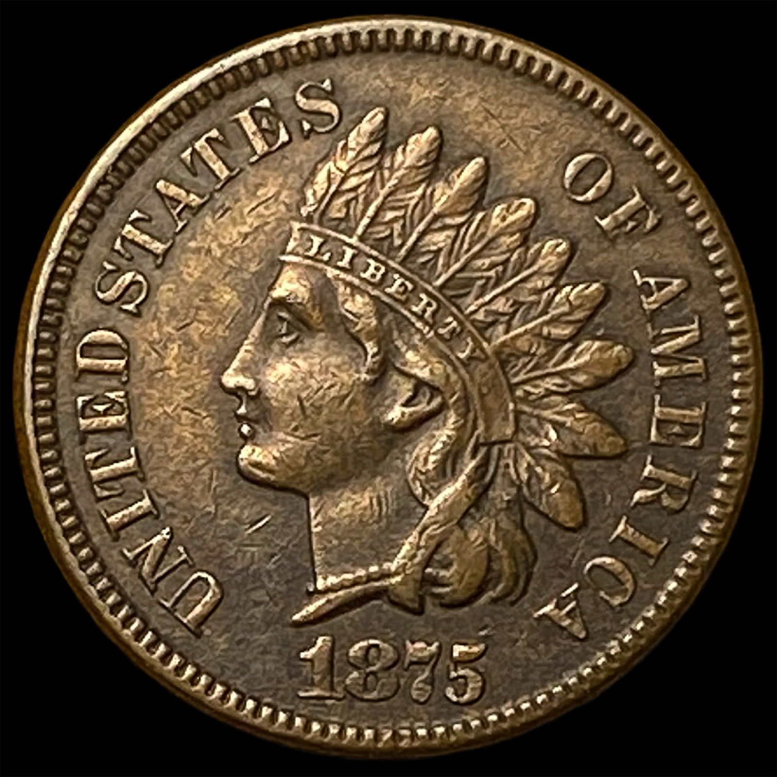 1875 Indian Head Cent NEARLY UNCIRCULATED (1 of 2)