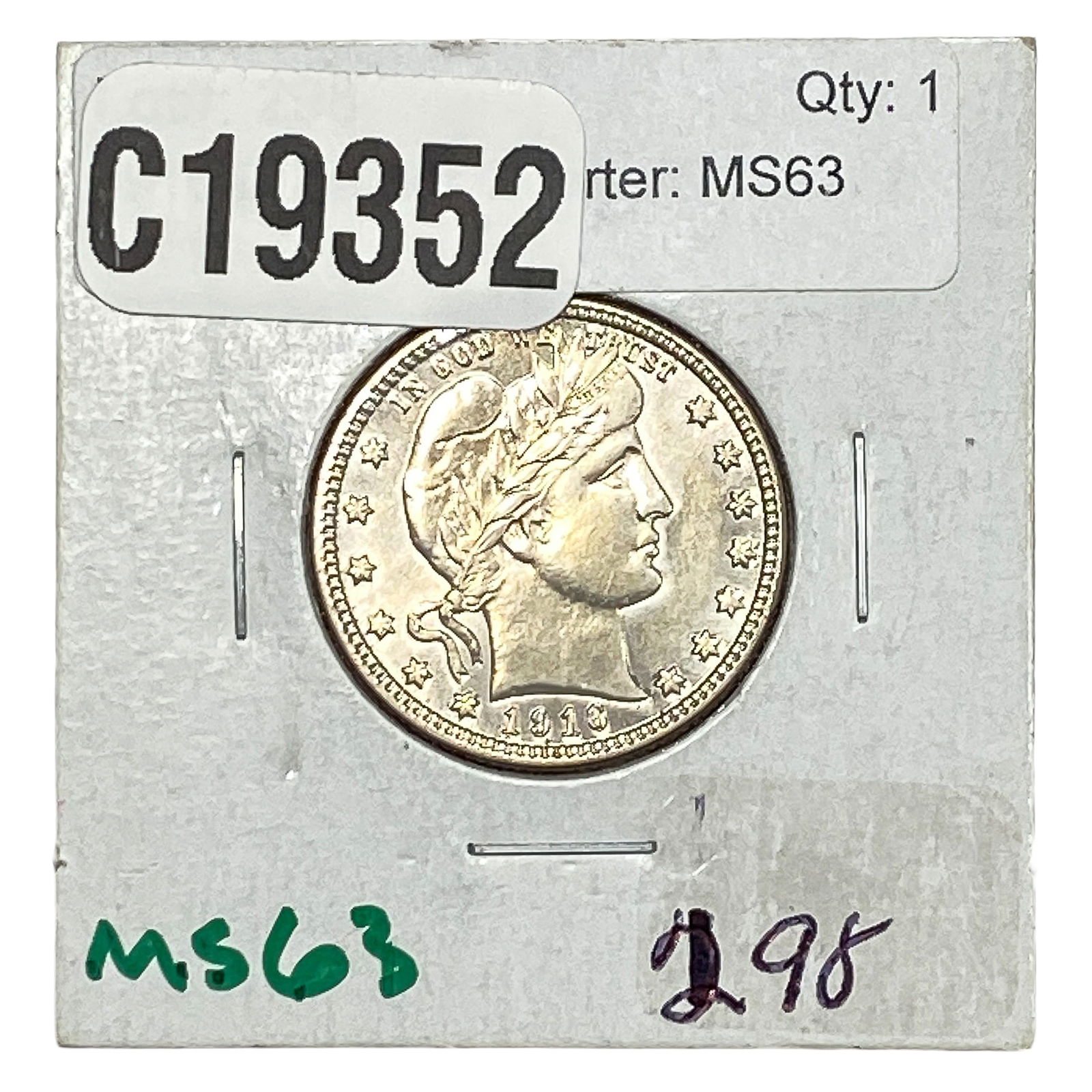 1916-D Barber Quarter: 1916-D Barber Quarter