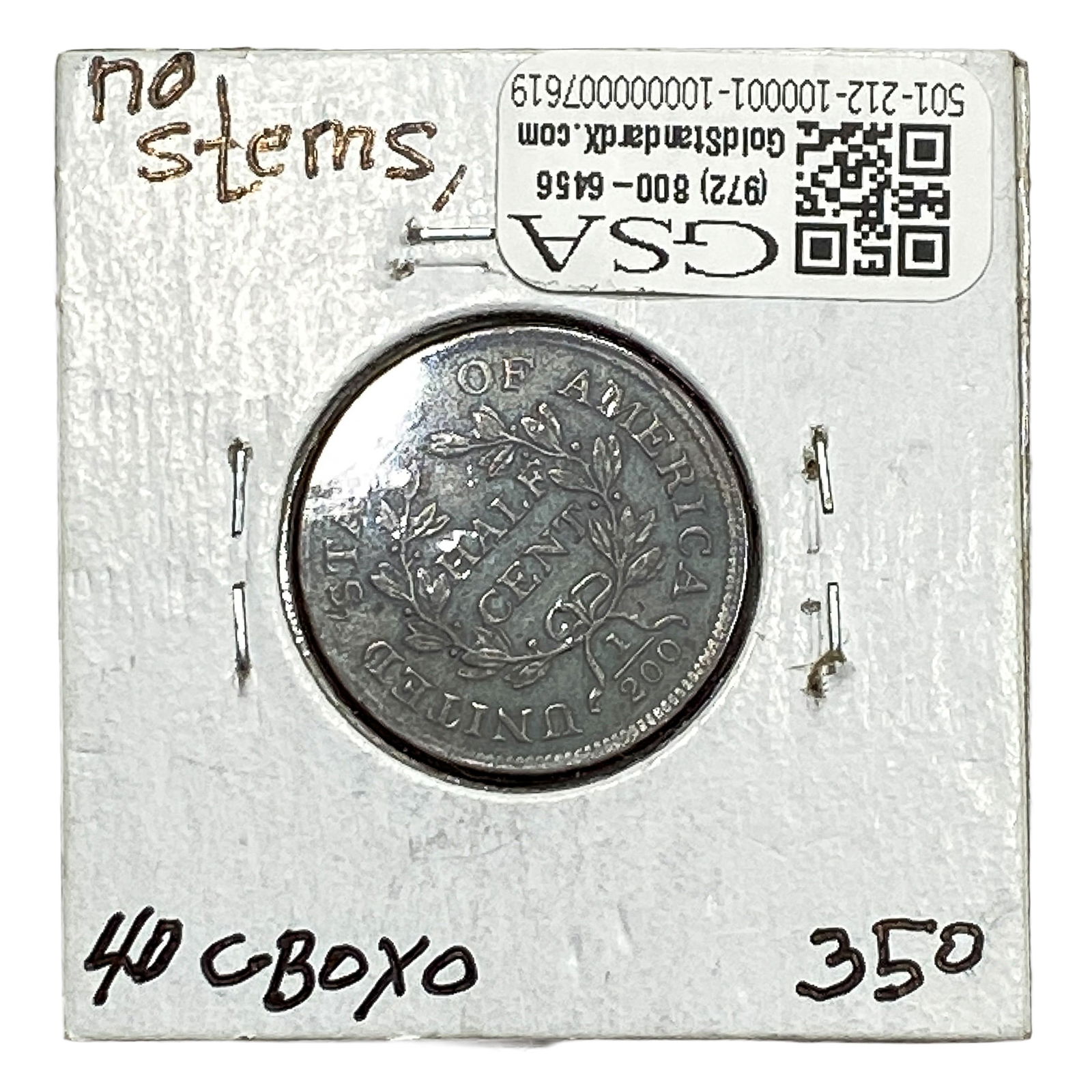 1804 Draped Bust Half Cent No Stems Plain 4 - 2