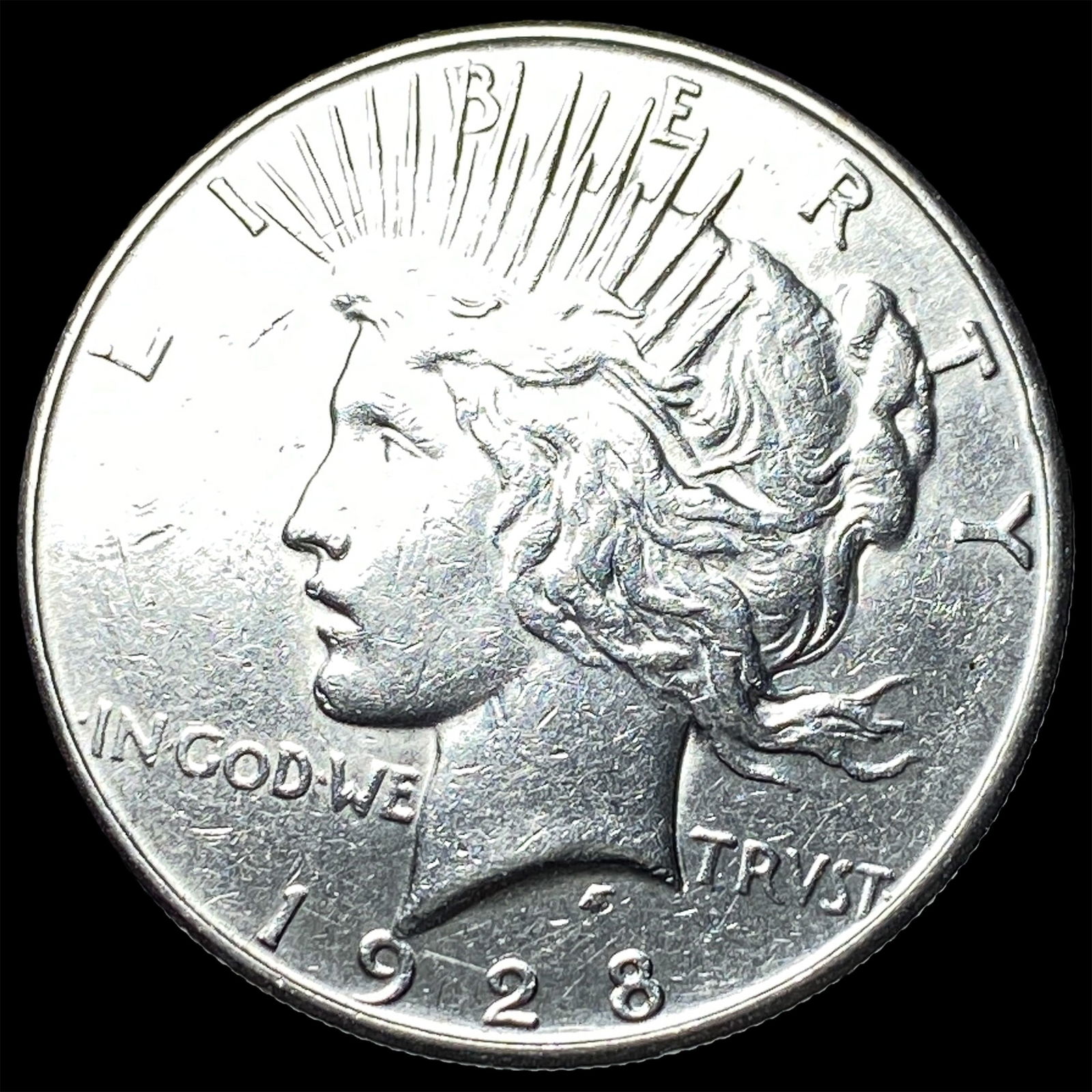 1928-S Silver Peace Dollar CLOSELY UNCIRCULATED: 1928-S Silver Peace Dollar CLOSELY UNCIRCULATED