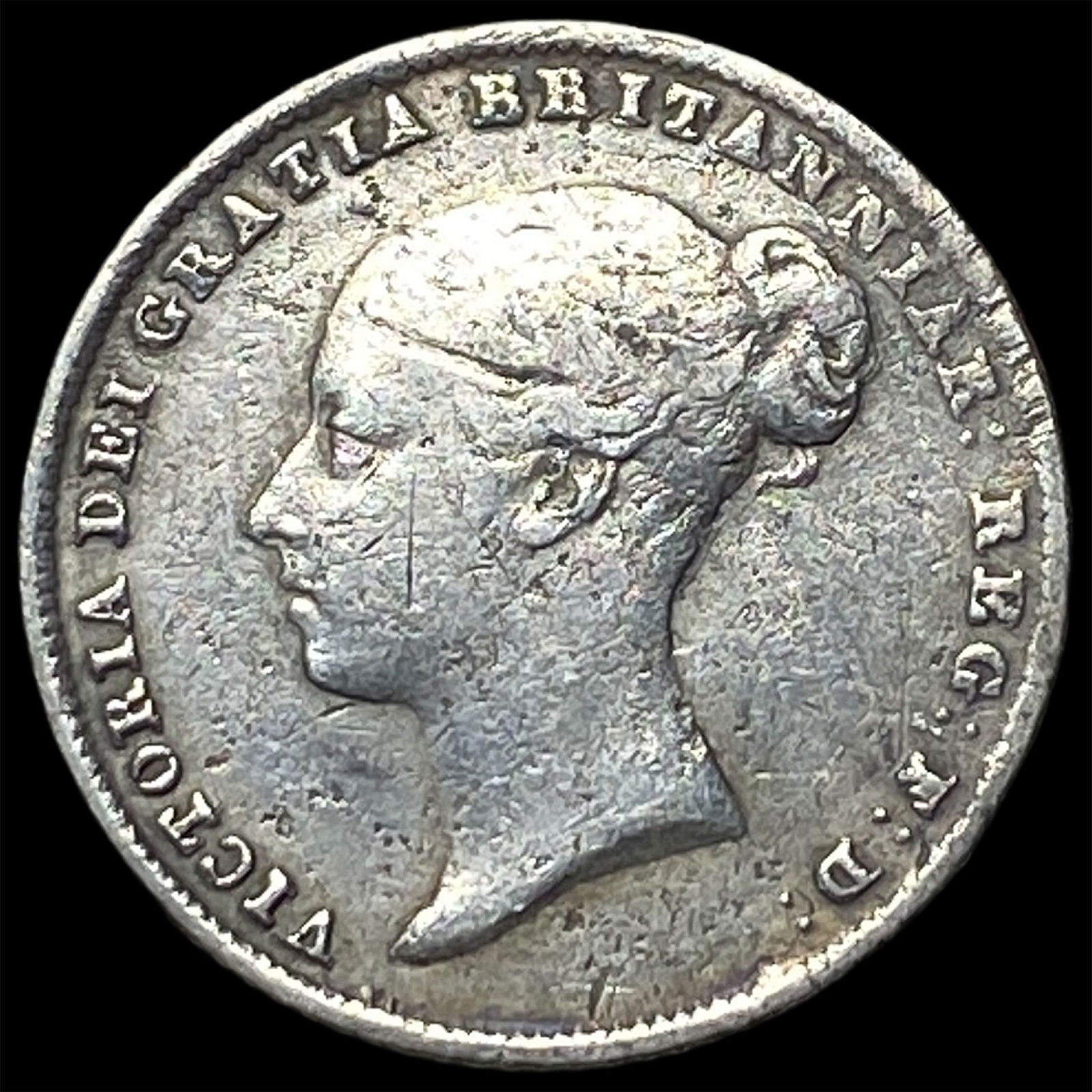 1856 Great Britain Silver 6 Pence - Victoria NEARLY UNCIRCULATED: 1856 Great Britain Silver 6 Pence - Victoria NEARLY UNCIRCULATED