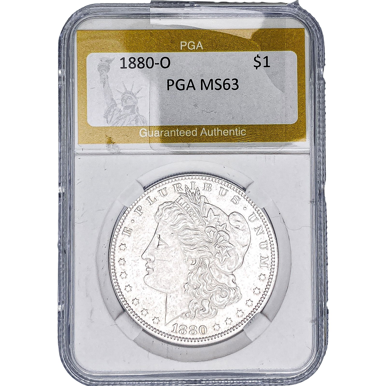 1880-O Morgan Silver Dollar PGA MS63: 1880-O Morgan Silver Dollar PGA MS63