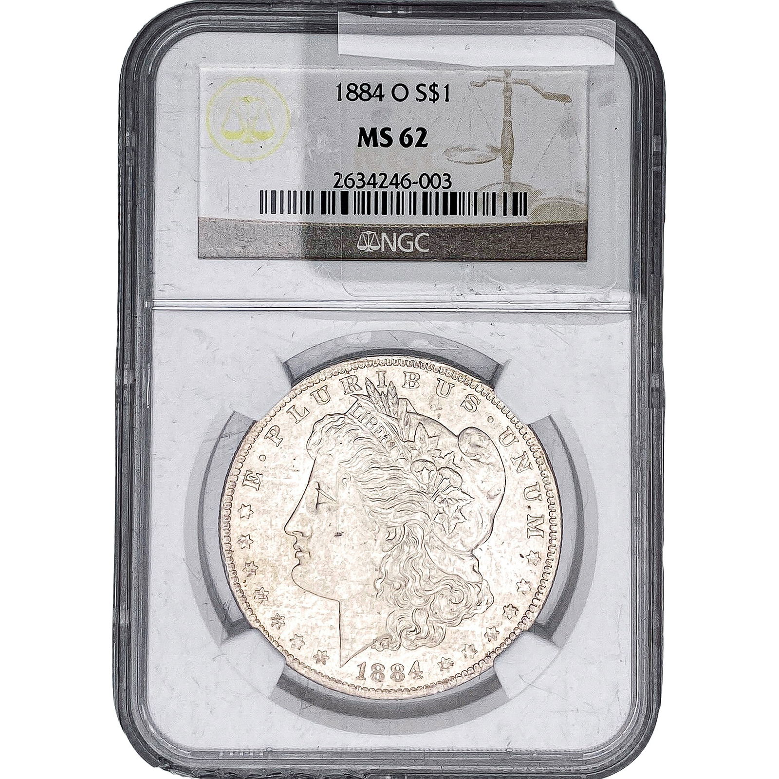 1884-O Morgan Silver Dollar NGC MS62 (1 of 2)
